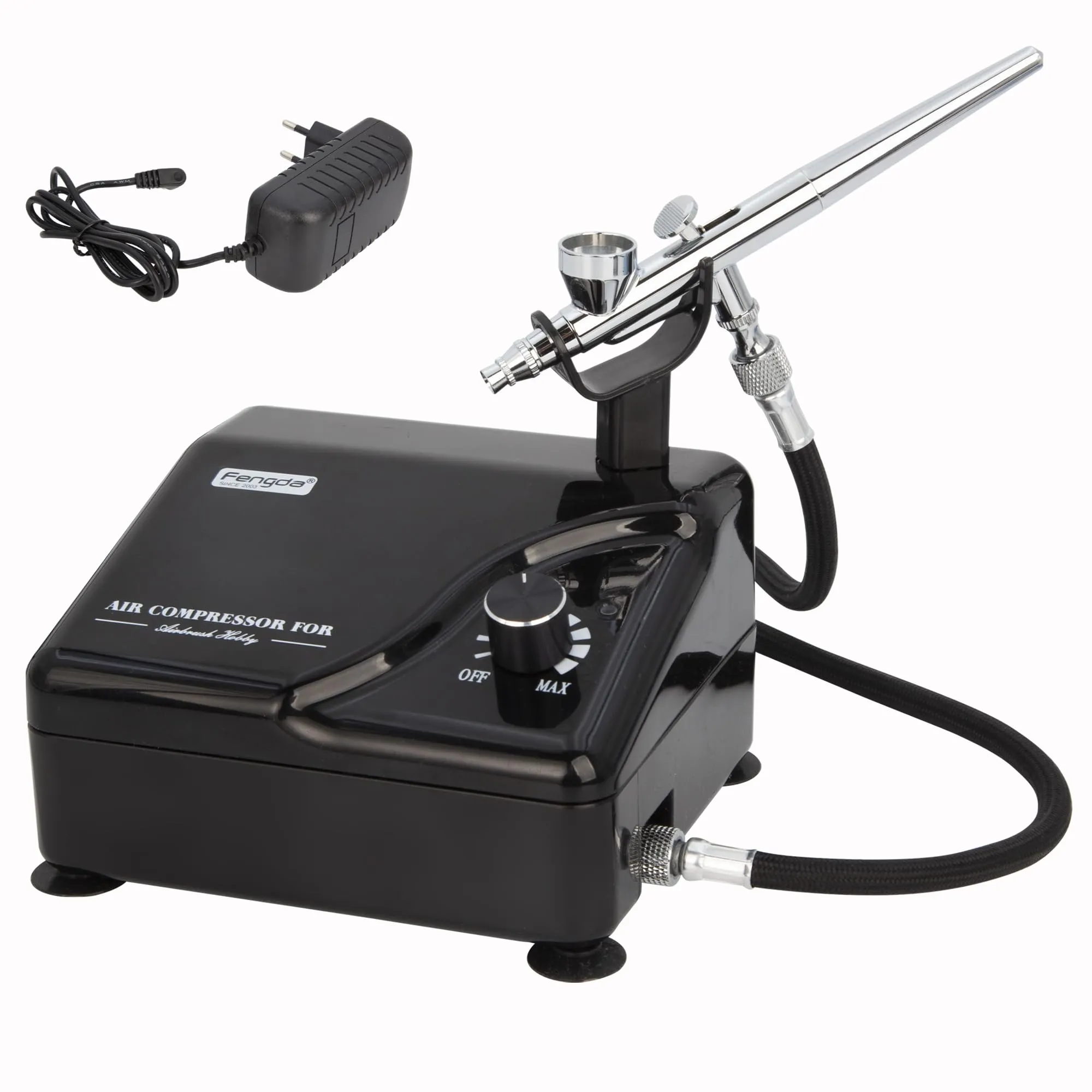 Kit Aerografo Professionale Fengda FD-207K con Compressore Intelligente