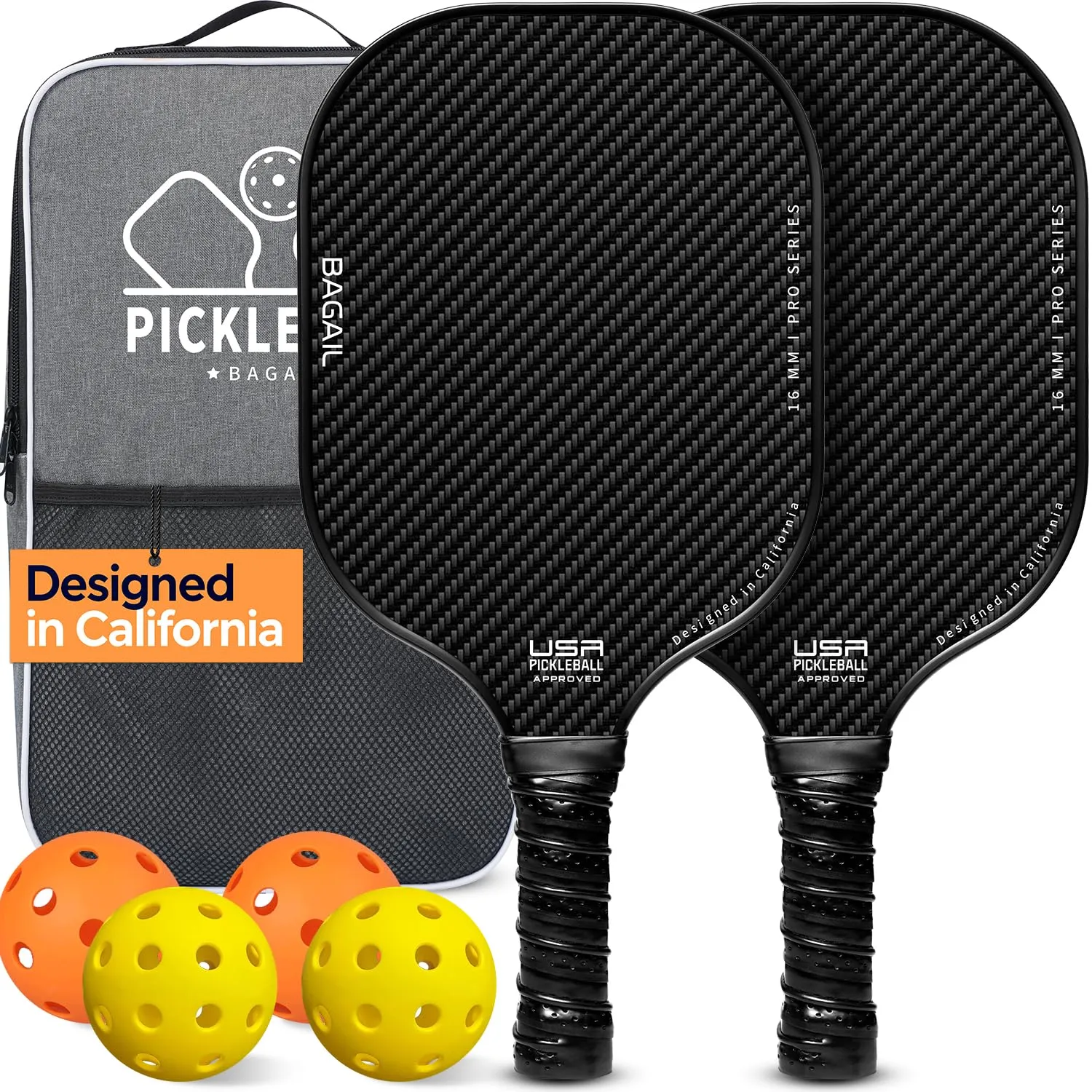 BAGAIL Set di racchette da pickleball