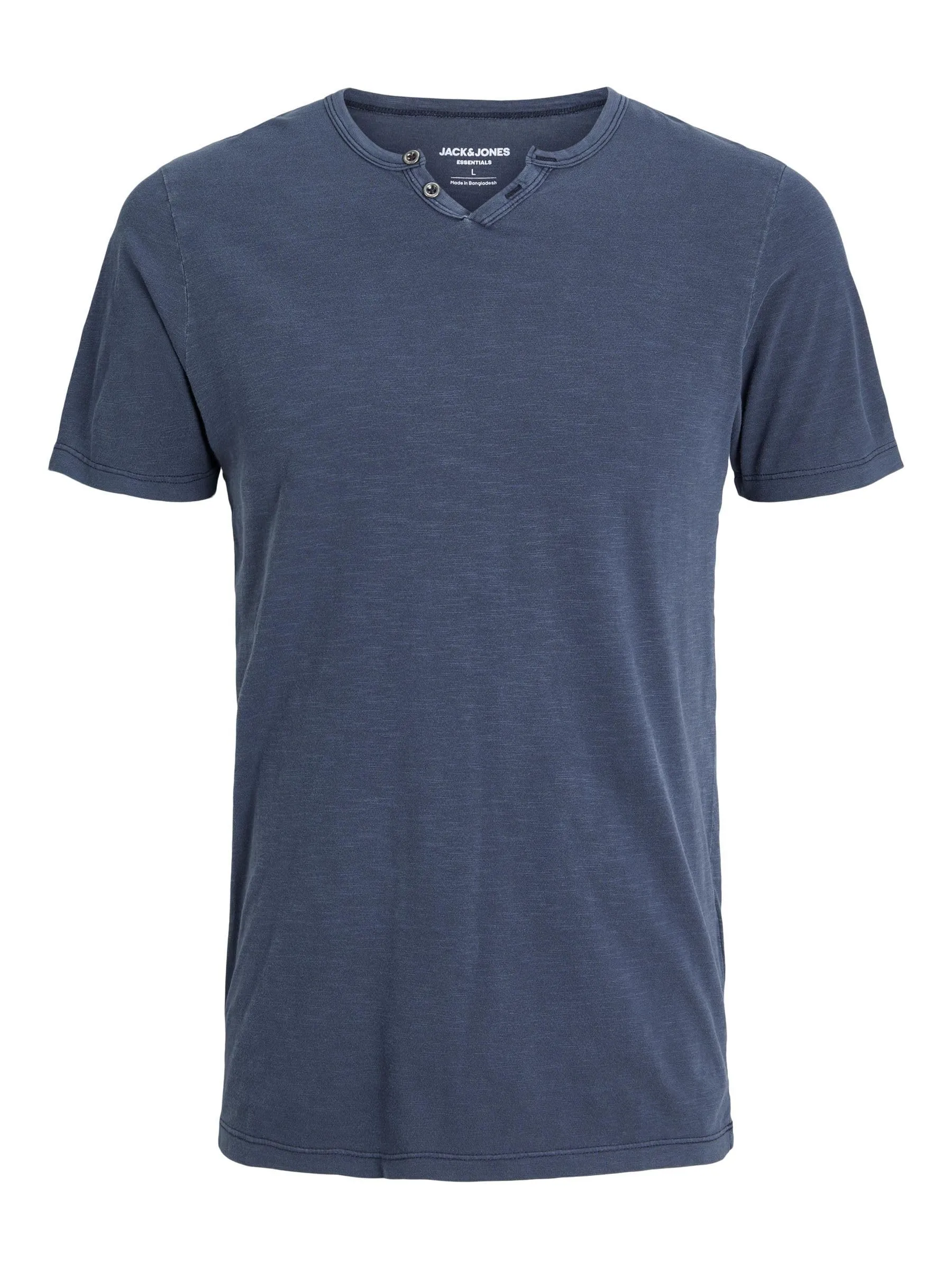 JACK & JONES Jjesplit Neck Tee Ss Noos, T-Shirt Uomo, Blu