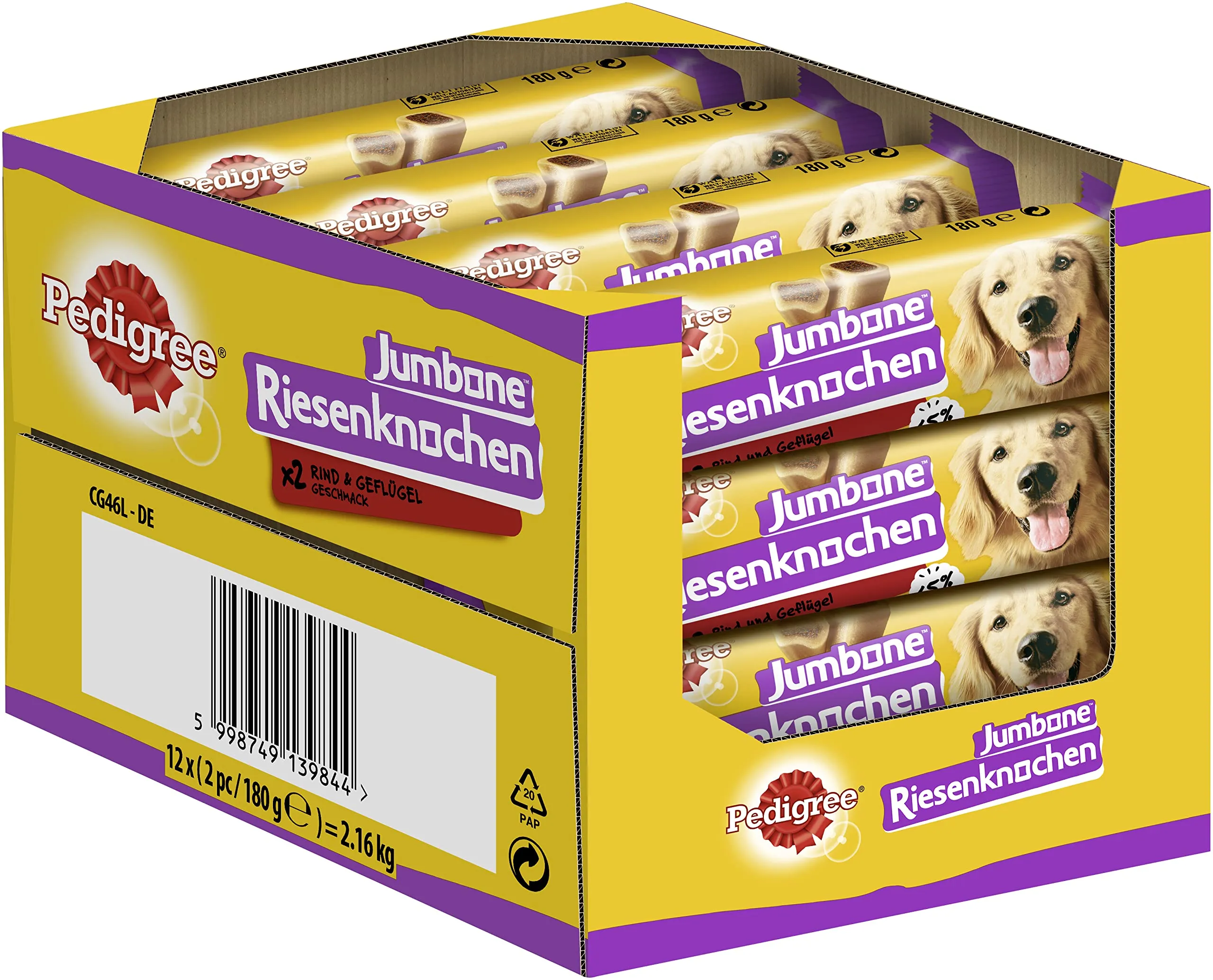 Pedigree Snack per Cani di Taglia Media con Manzo e Pollame, 24 Pezzi