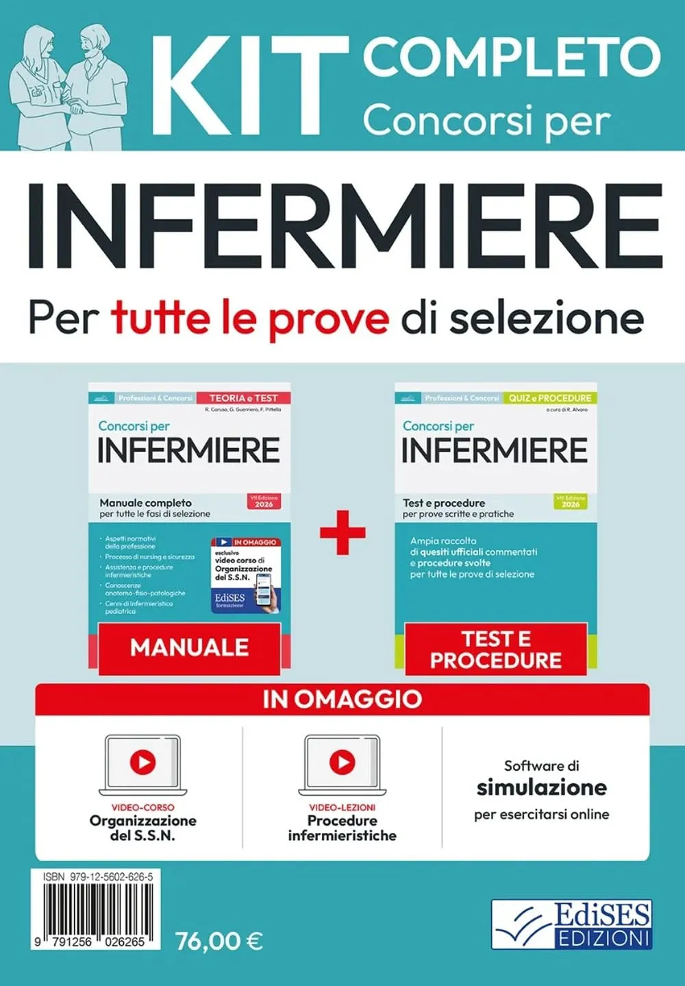 Kit Completo Concorsi Infermiere: Manuale, Test, Software e Video-Lezioni