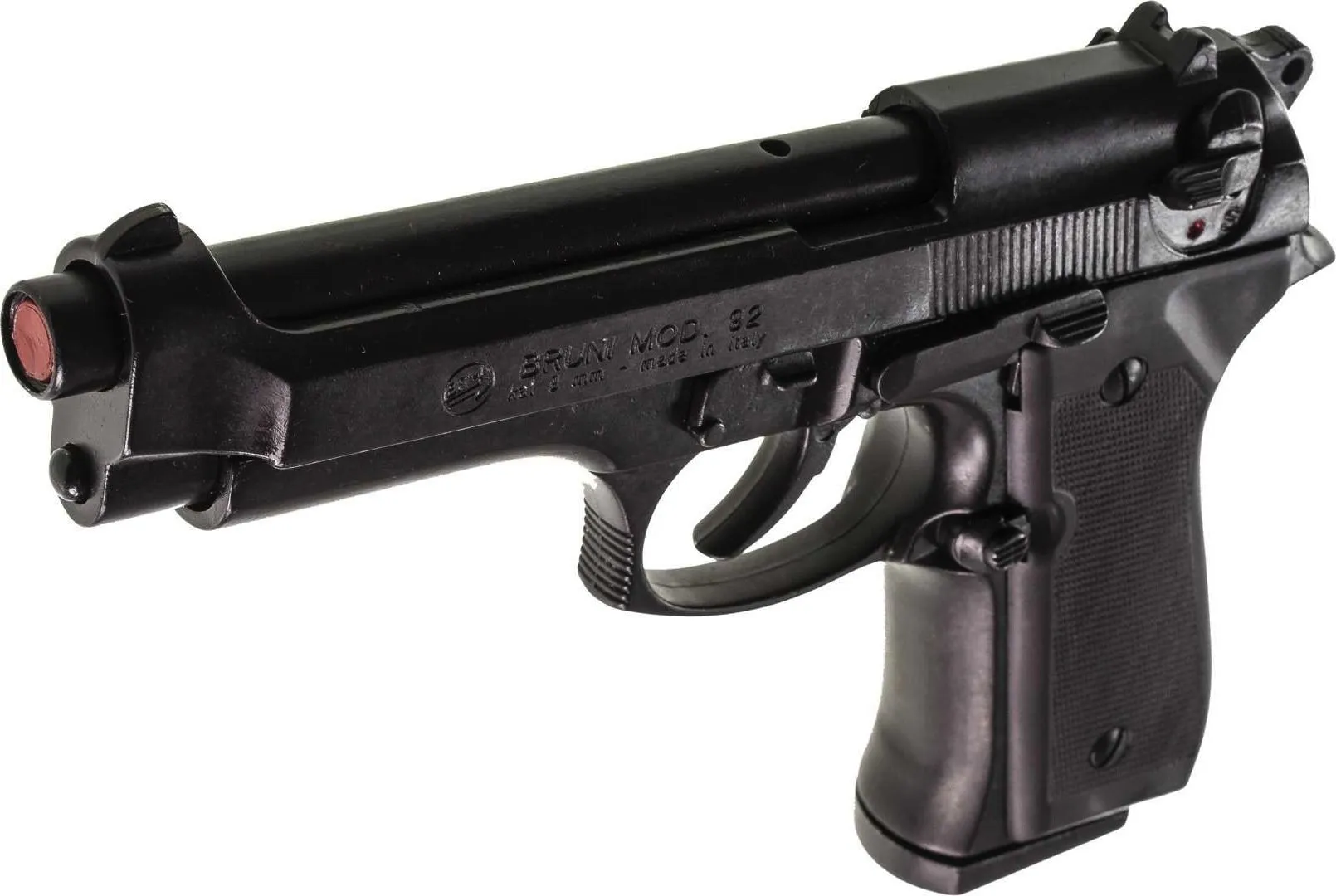 Pistola a Salve Bruni Beretta 92 Full Metal PAK Scarrellante con Valigetta e Munizioni