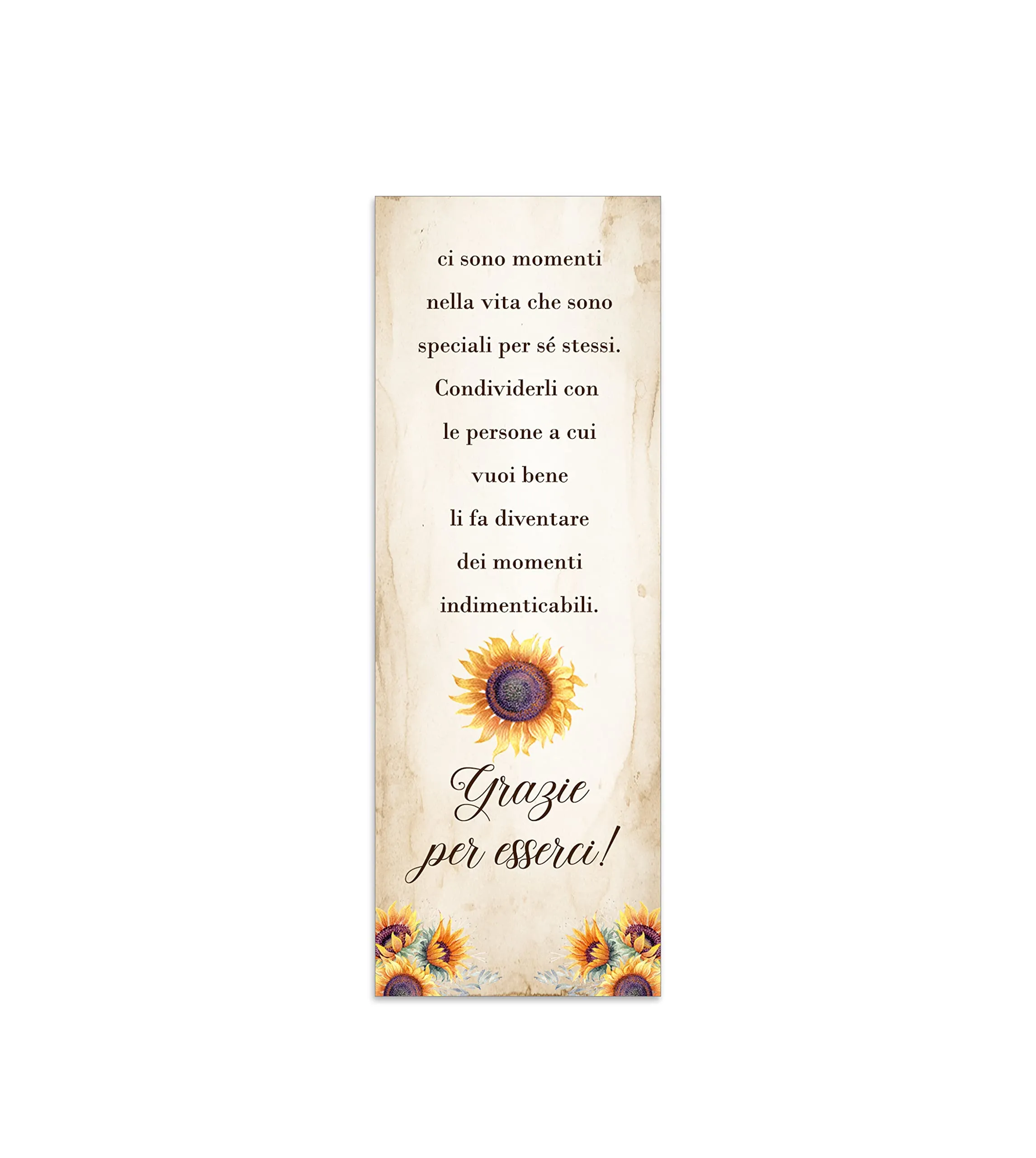 Segnaposto matrimonio girasoli