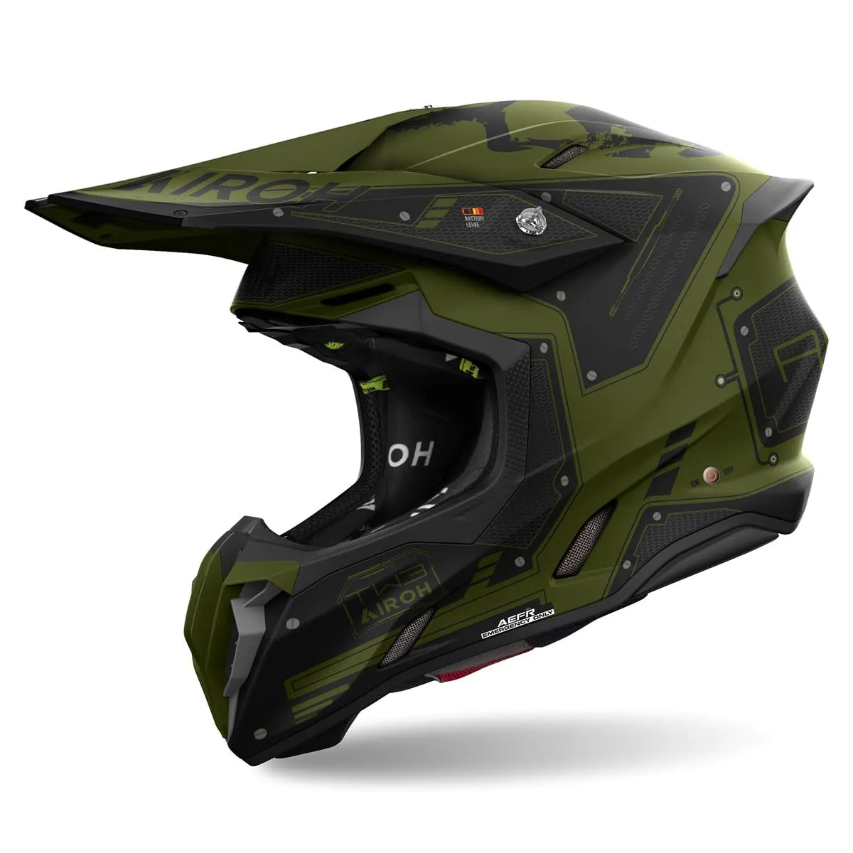 AIROH Casco Offroad Twist 3 Military Matt L