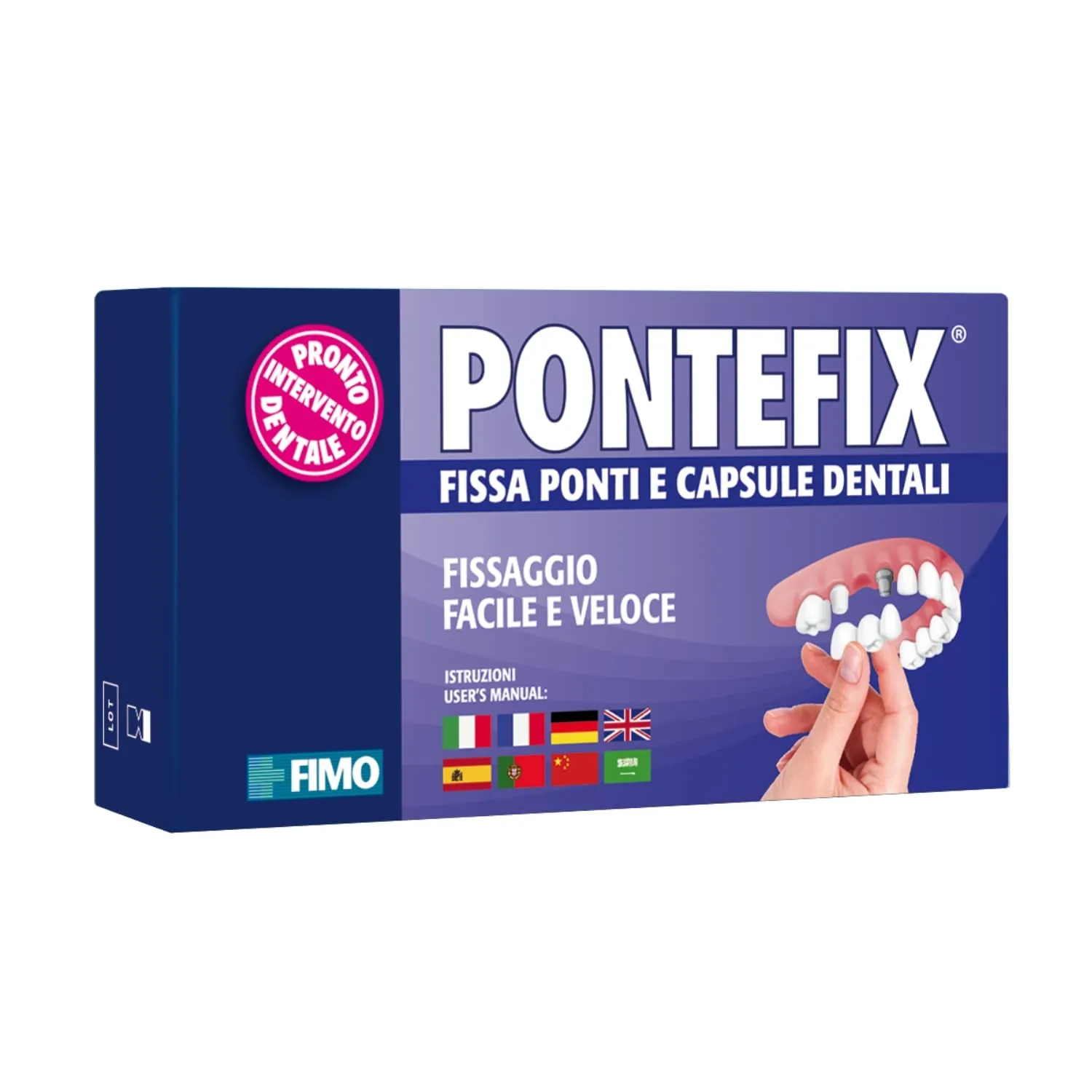 Pontefix - Cemento dentale per fissaggio di ponti, capsule dentali e denti a perno
