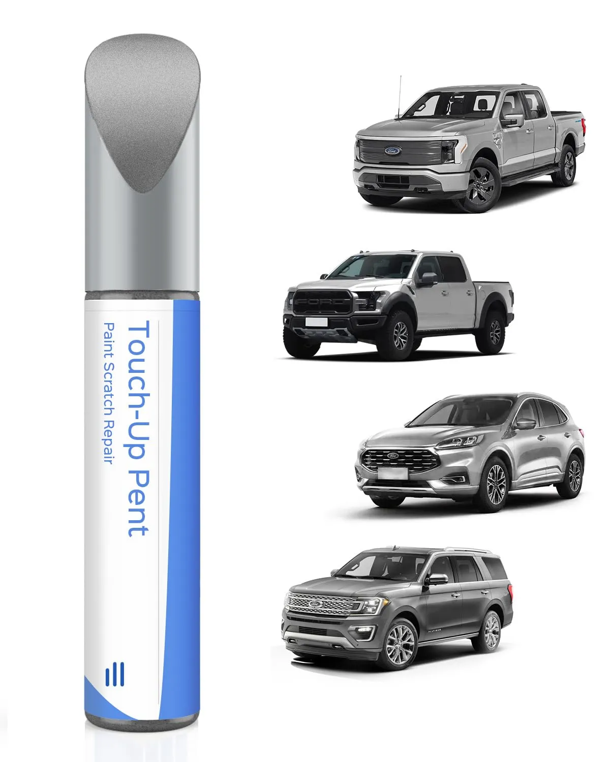 Penna Vernice JS/M7432A Iconic Silver Metallic Compatibile con Ford per Ritocco Graffi e Scheggiature