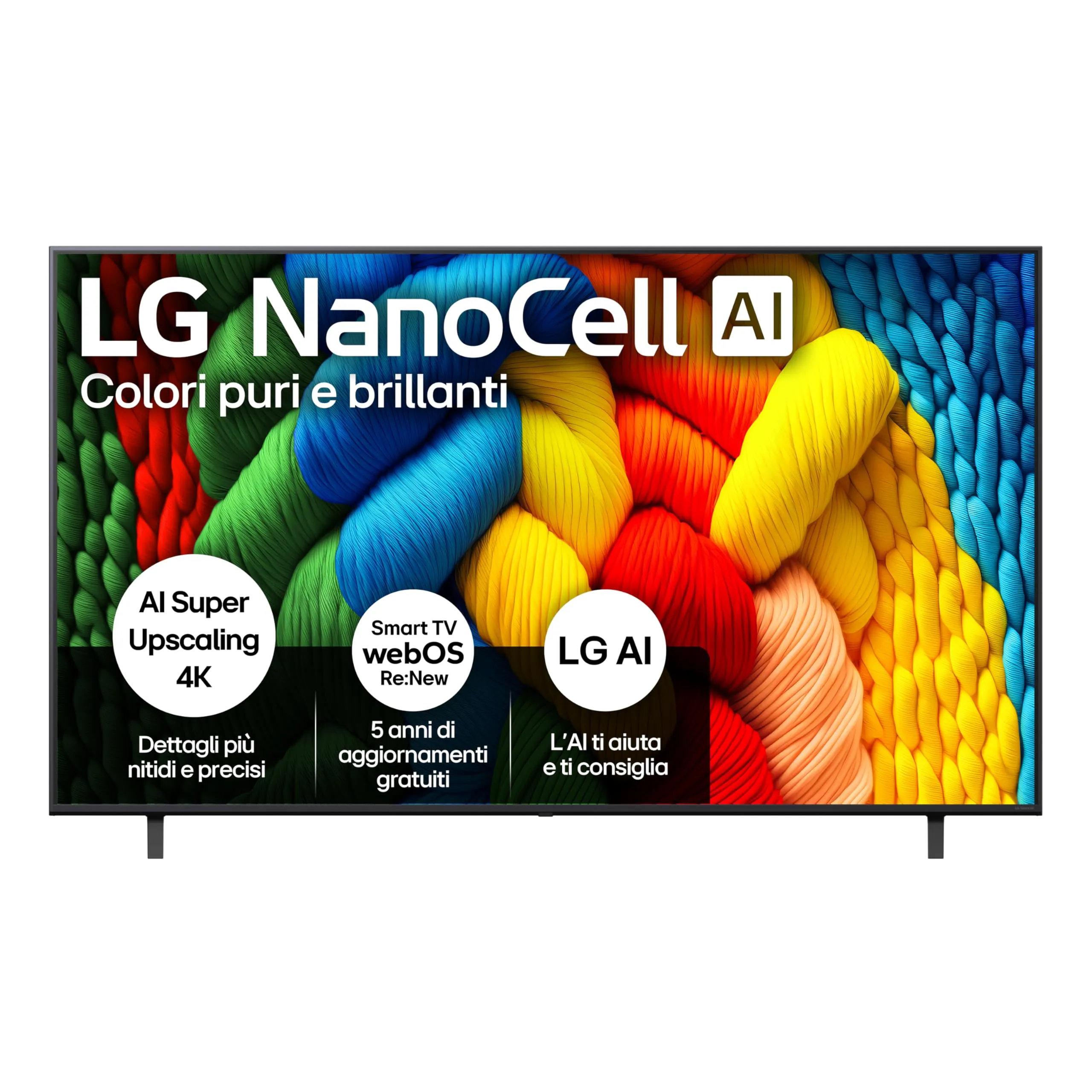 LG NanoCell AI NANO80 TV 75 pollici 75NANO80A6B (2025) Smart TV 4K