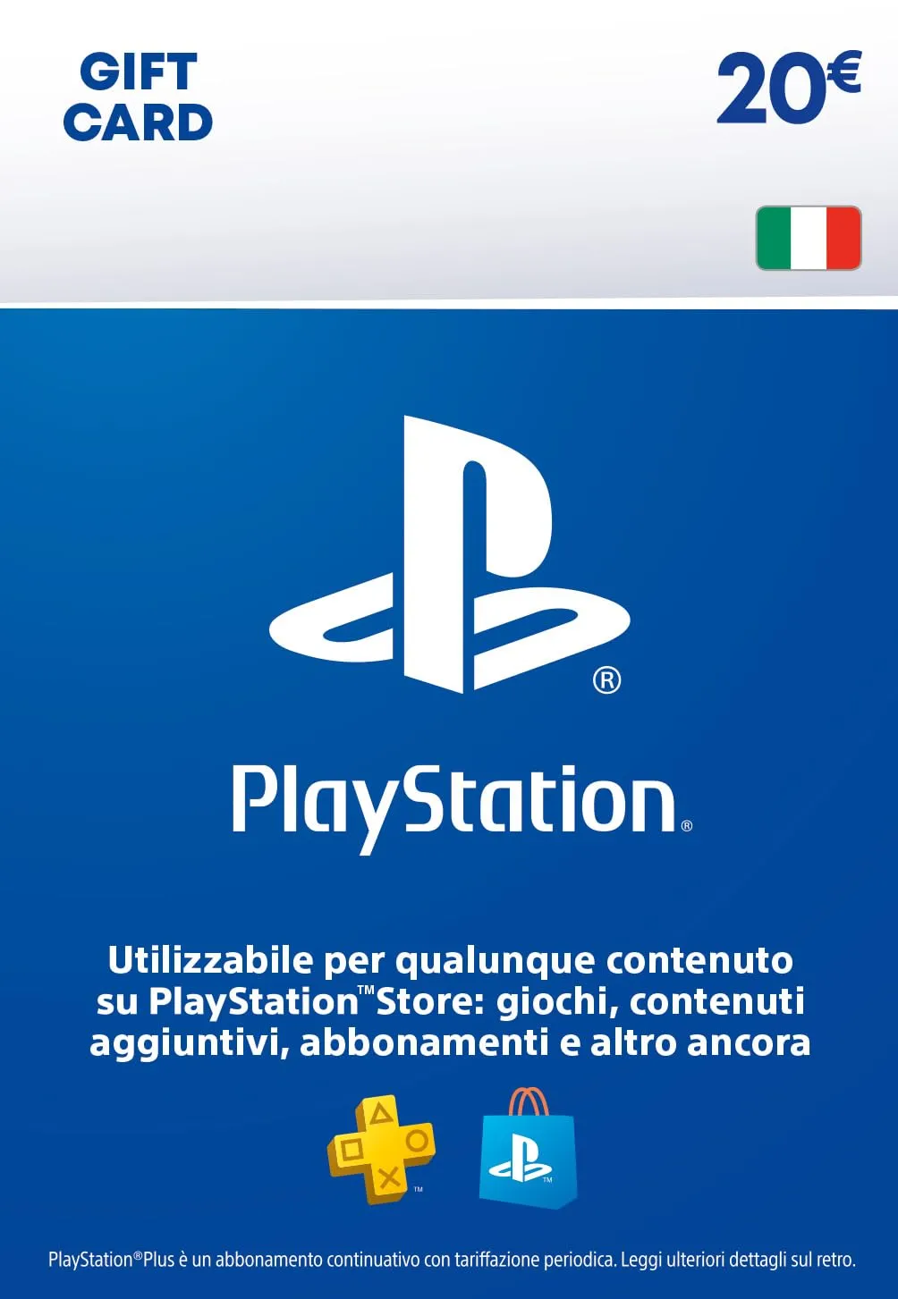 Gift Card PlayStation Store 20€ - Account Italiano