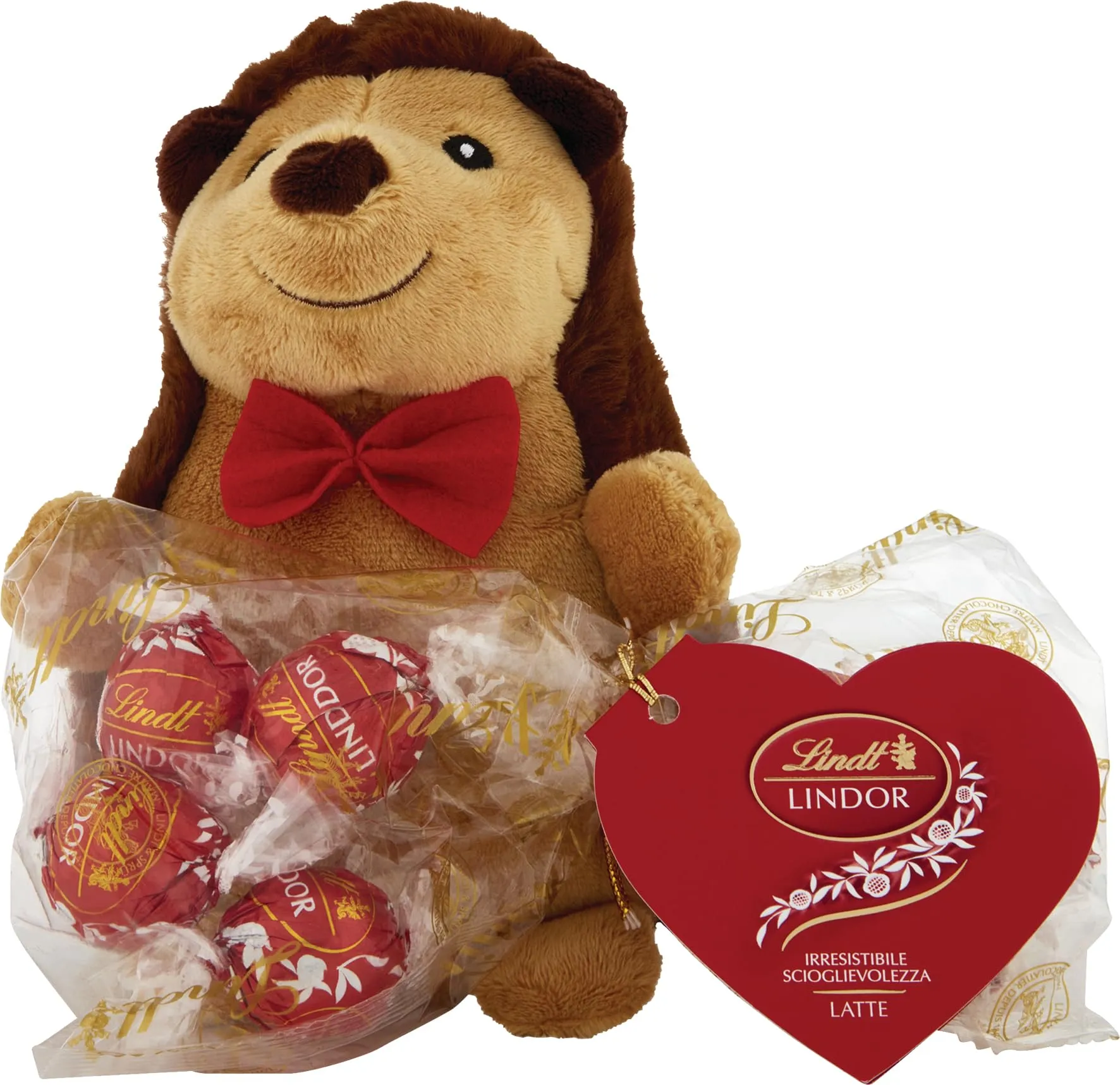 Lindt San Valentino Peluche Riccio con Cioccolatini Lindor Latte 100g