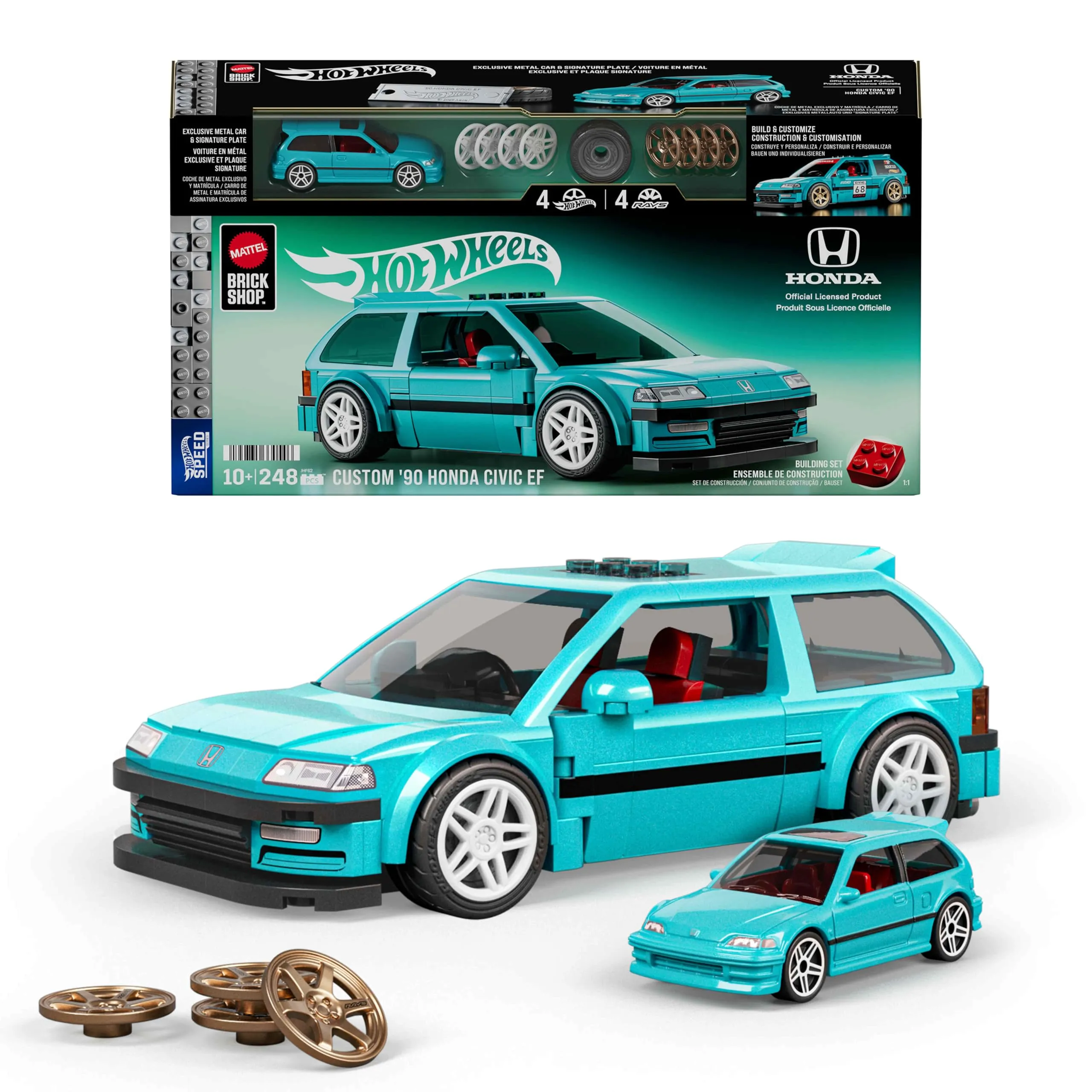 Mattel Brick Shop Hot Wheels - Custom '90 Honda Civic EF Serie Speed