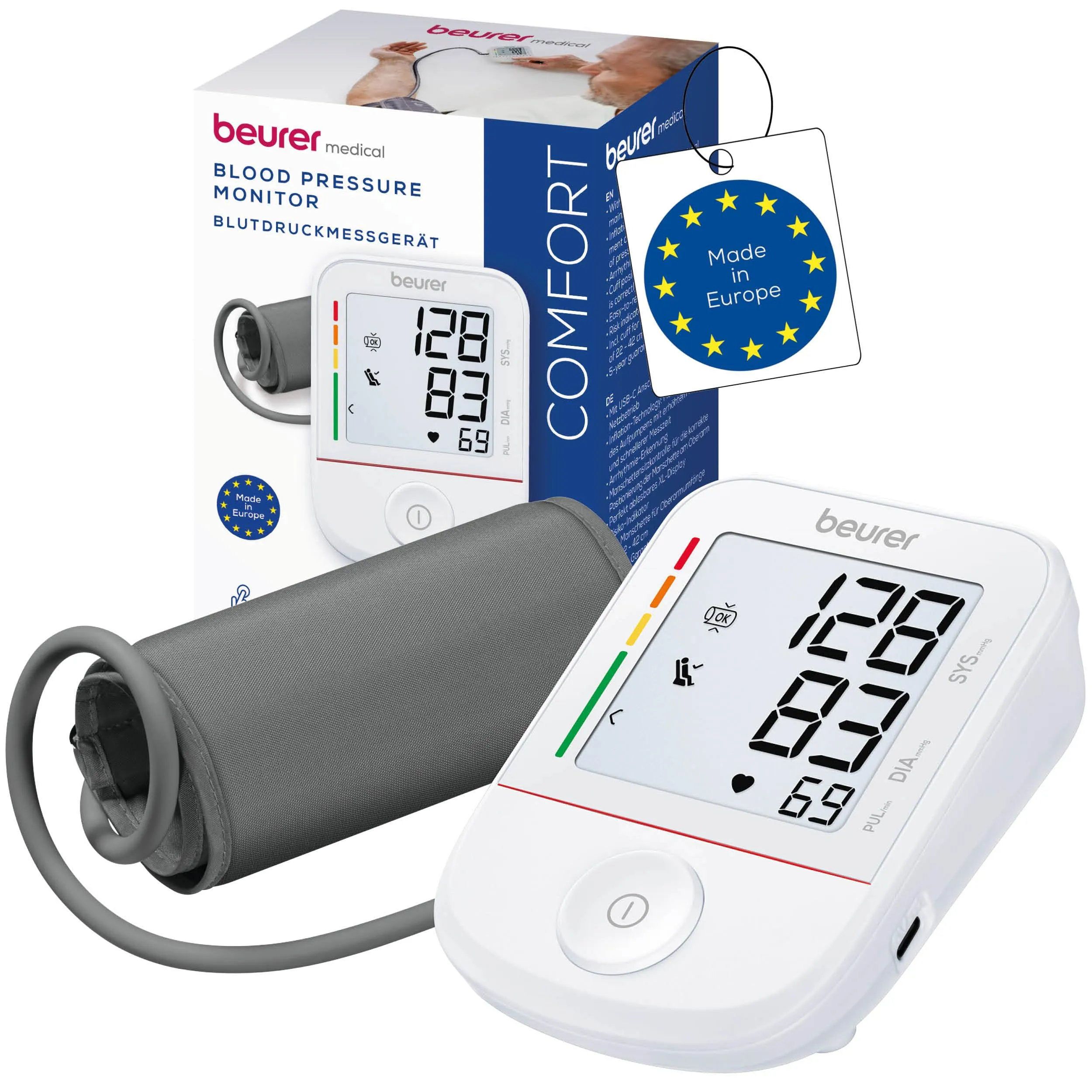 Beurer BM 38 Misuratore di Pressione da Braccio Digitale con Rilevazione Aritmie