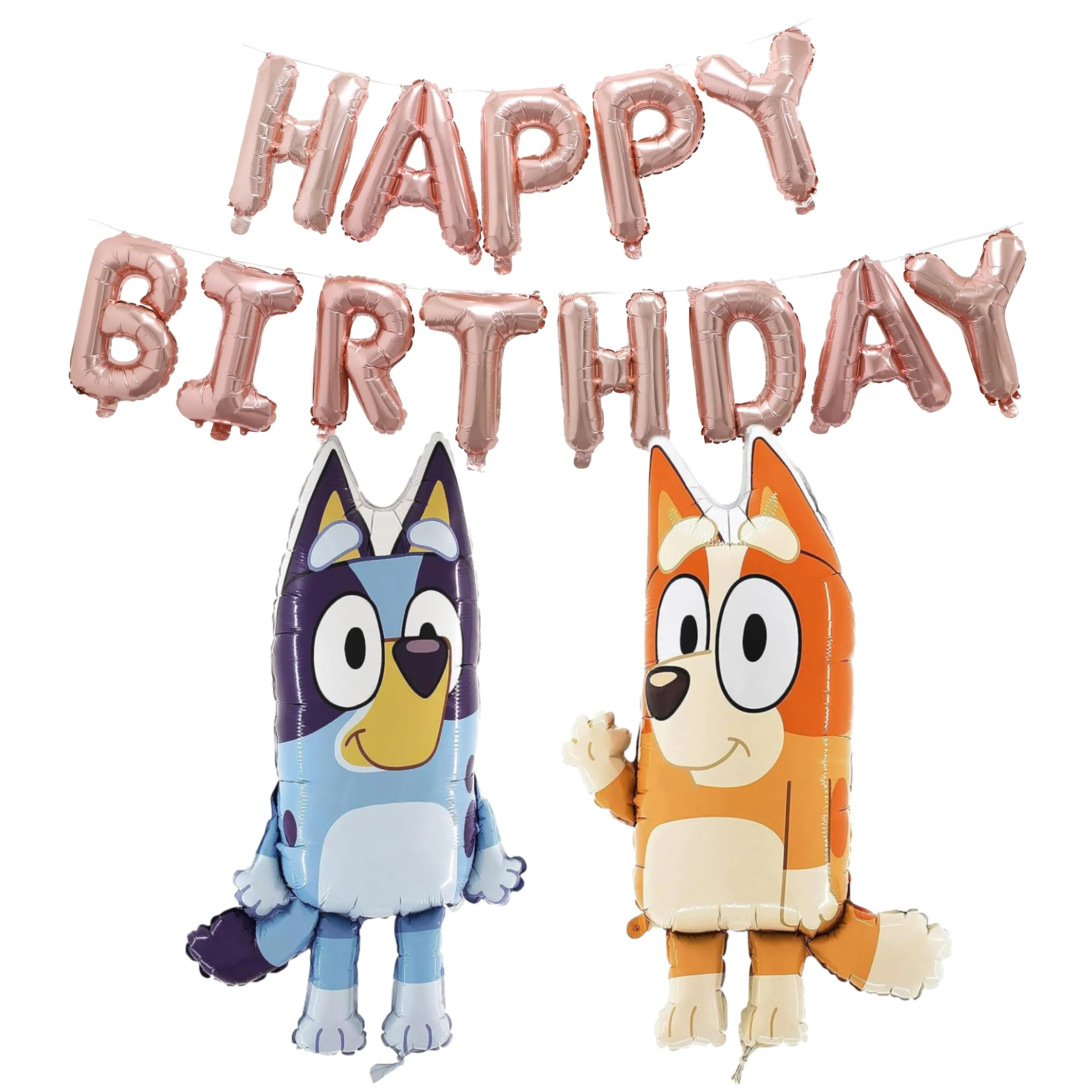 Set di Palloncini Foil Bluey & Bingo Toyland® per Feste di Compleanno