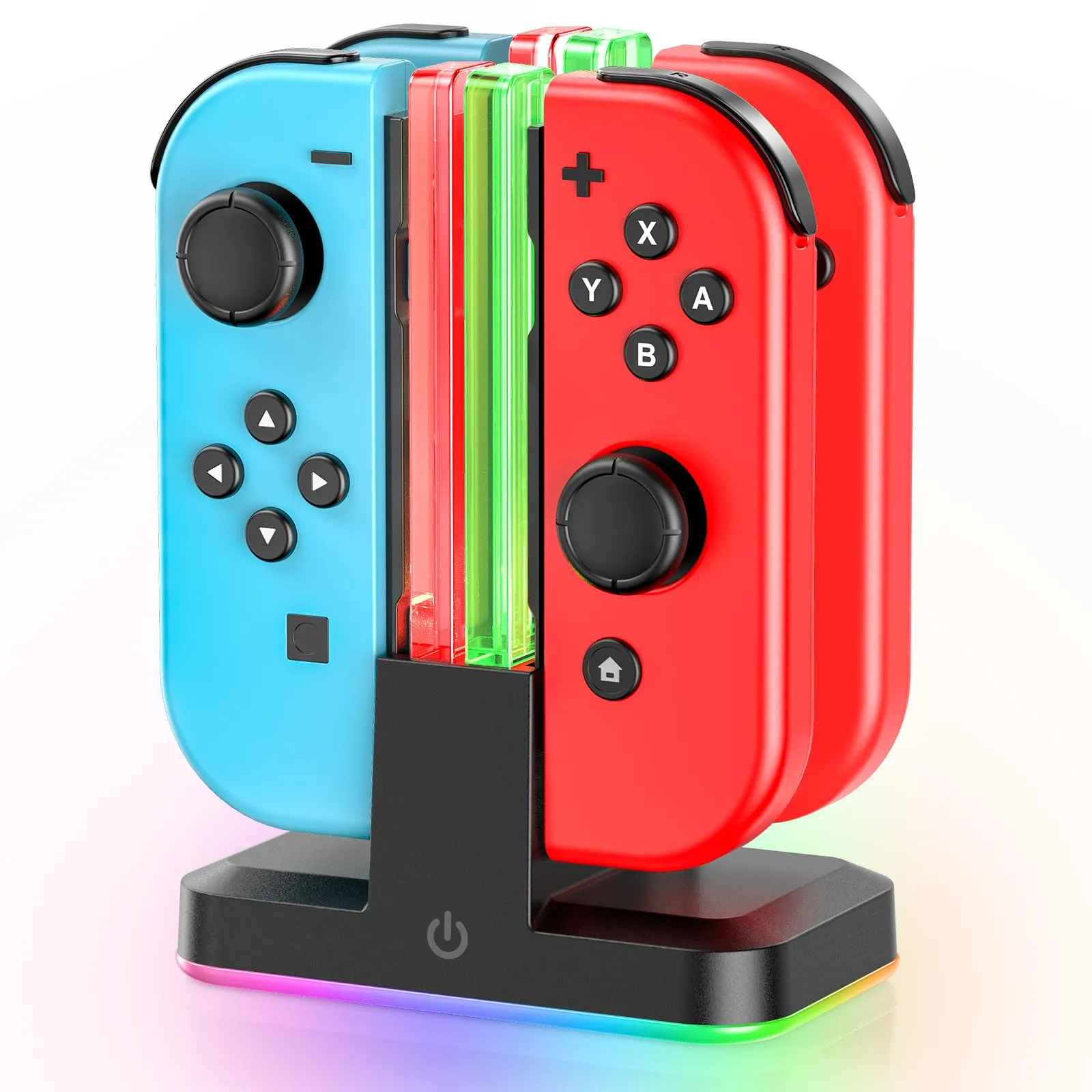 Stazione di Ricarica Multipla per Nintendo Switch e Joy-Con con Effetti RGB