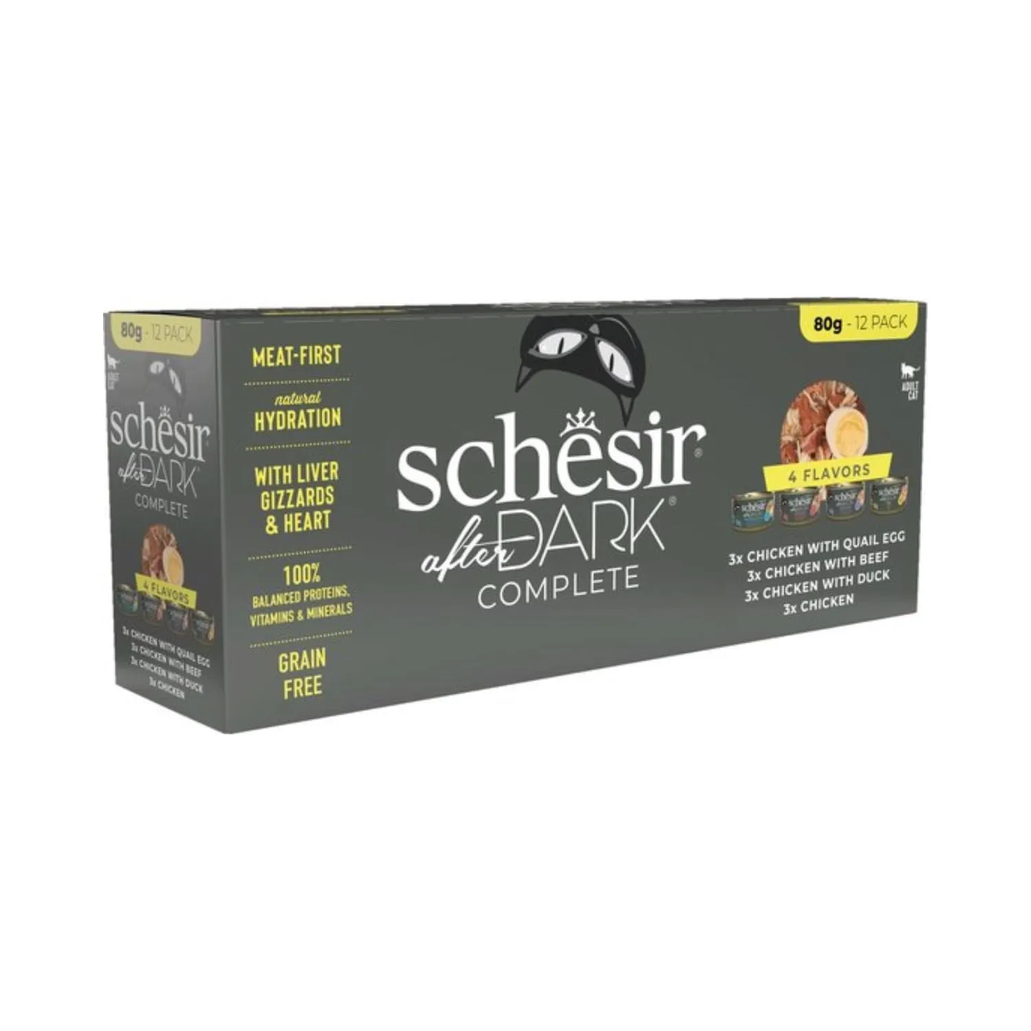 Schesir After Dark Variety Pack - Mousse Completa per Gatti Adulti