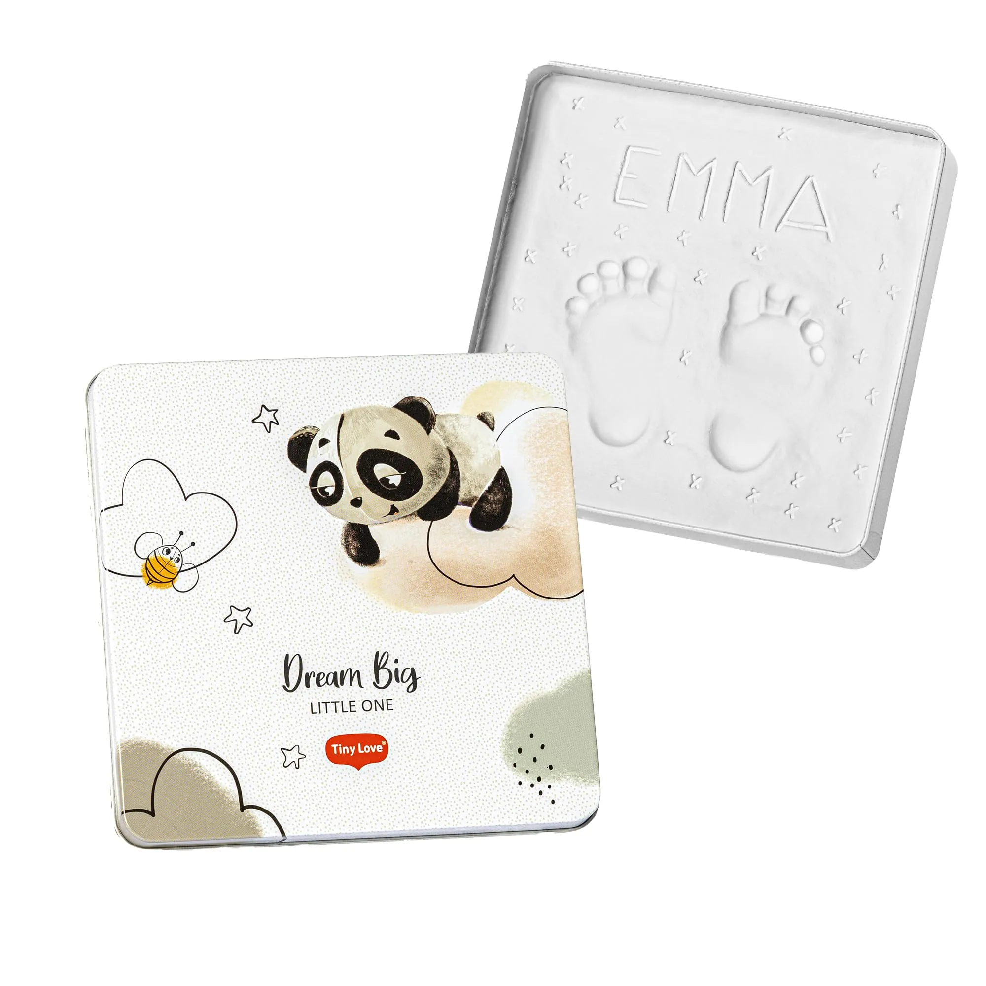 Tiny Love Magic Box Quadrata - Scatola Ricordi Neonato con Kit Impronte