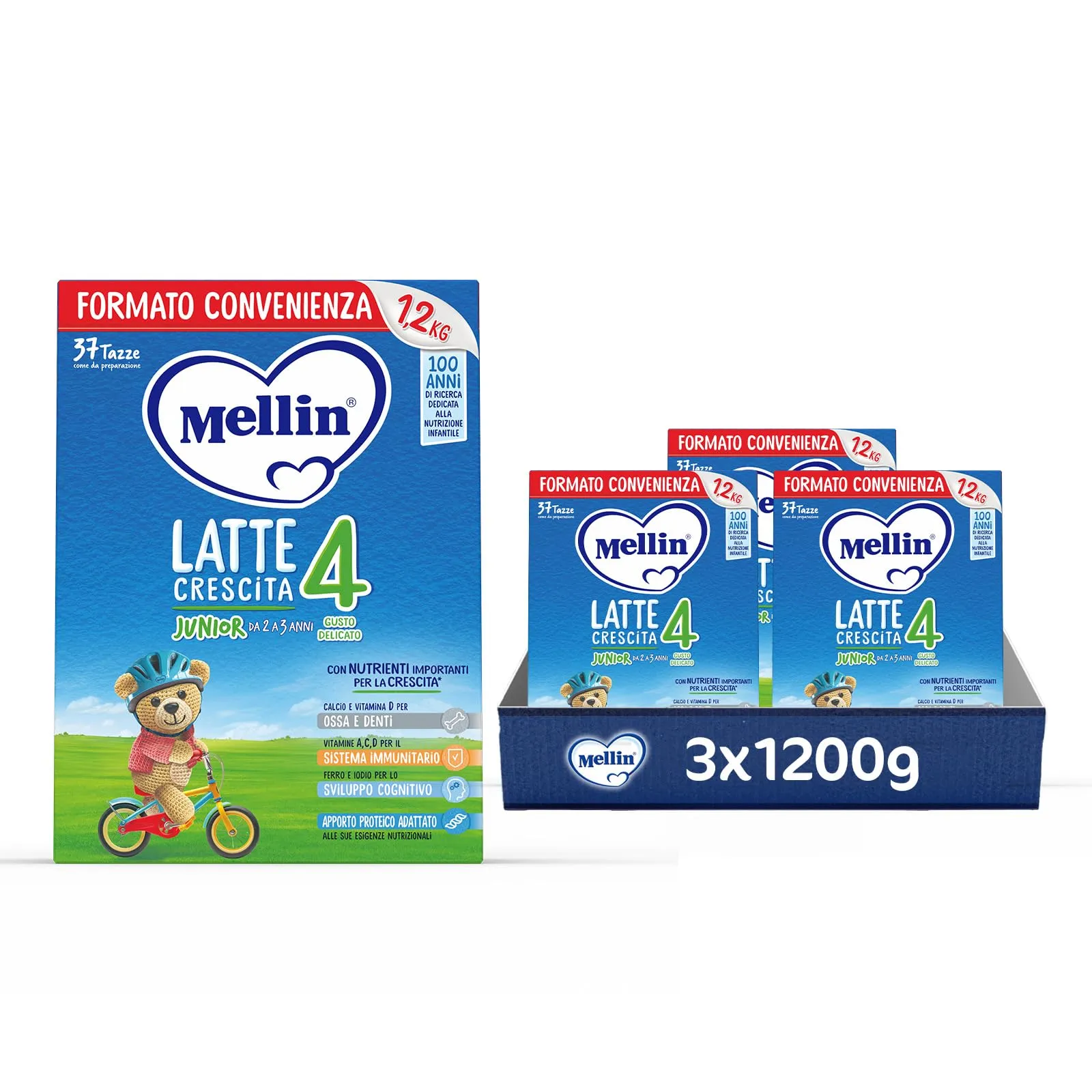 MELLIN 4 - Latte di Crescita in Polvere - 3600g