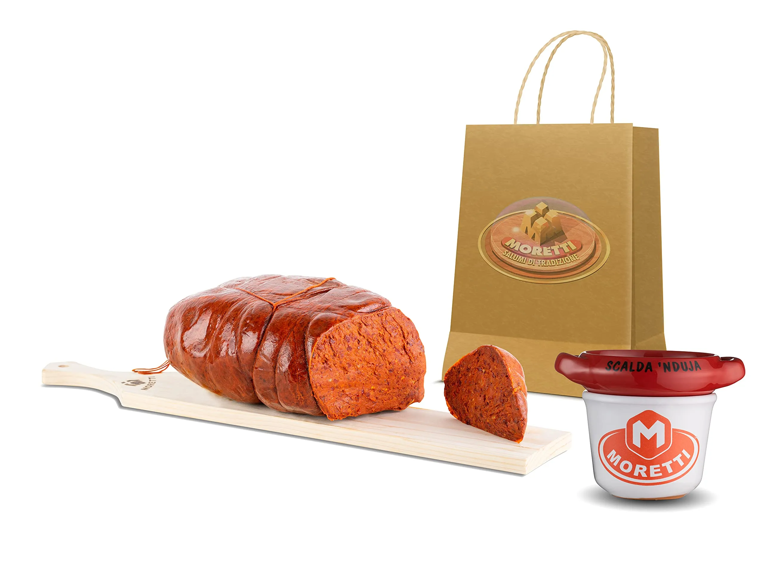 Moretti® Nduja Calabrese di Spilinga 400 g + Scaldanduja in Terracotta