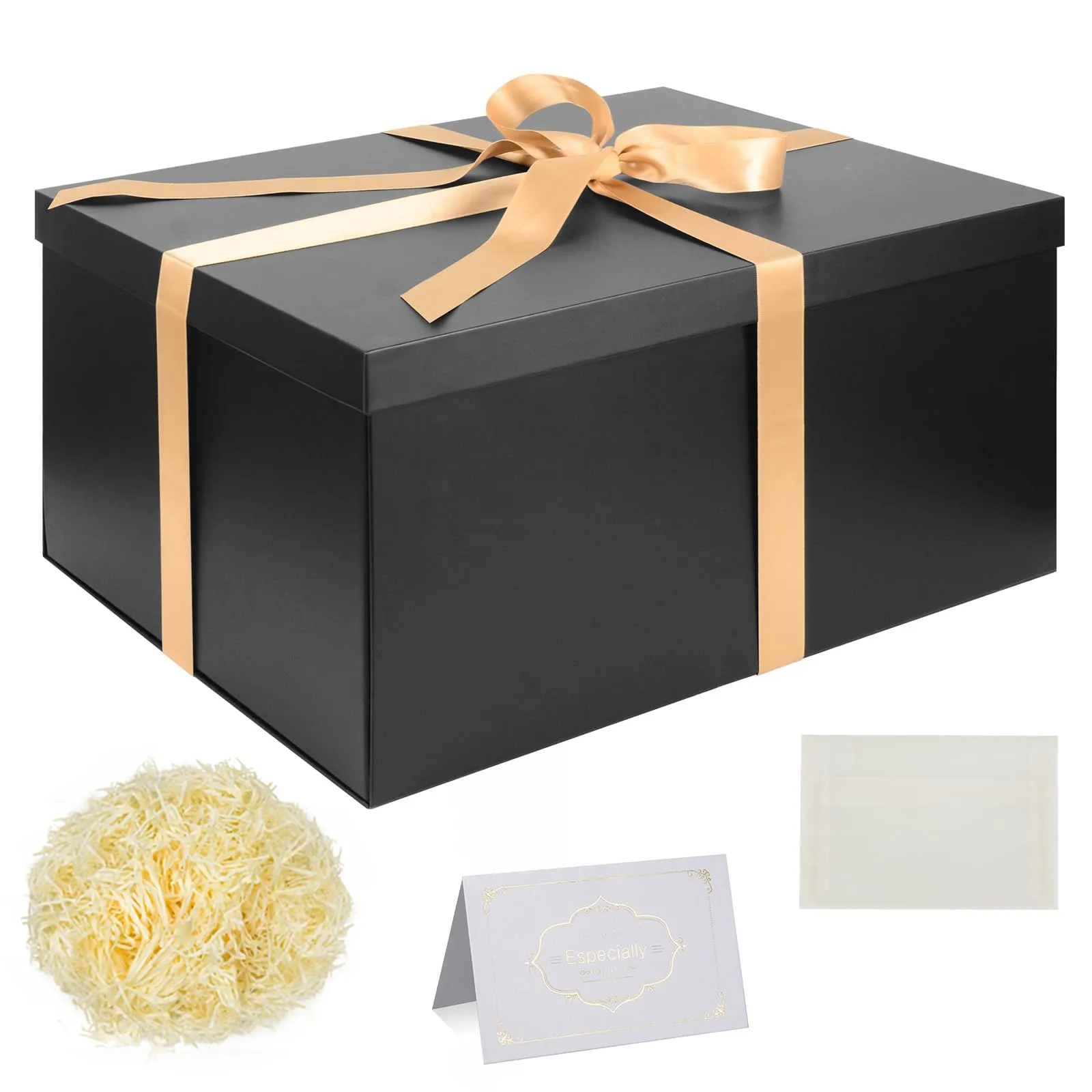 Elegante Set Scatola Regalo Nera con Accessori per Occasioni Speciali