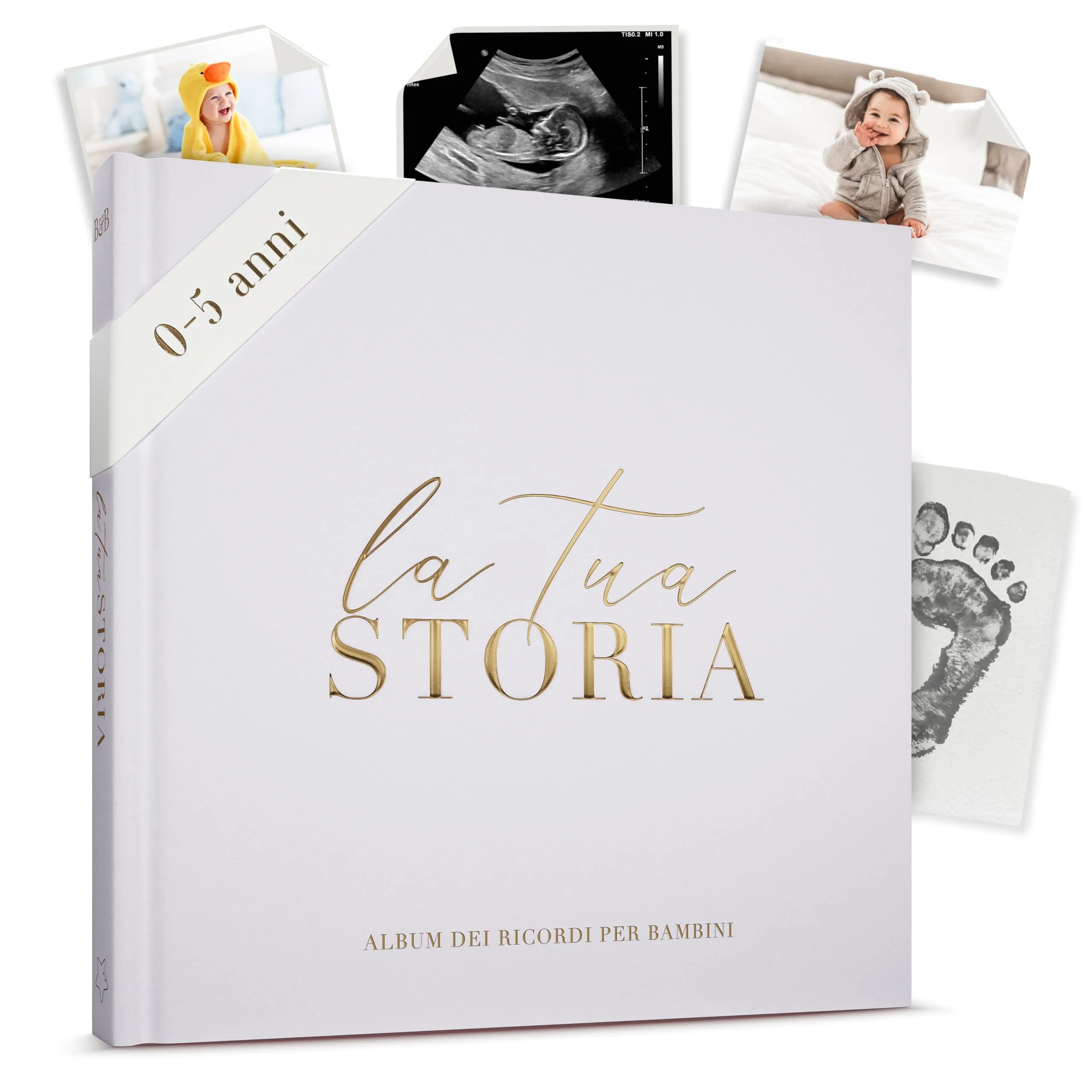 Album Nascita Bebè: Diario Ricordi per i Primi 5 Anni (Crema)