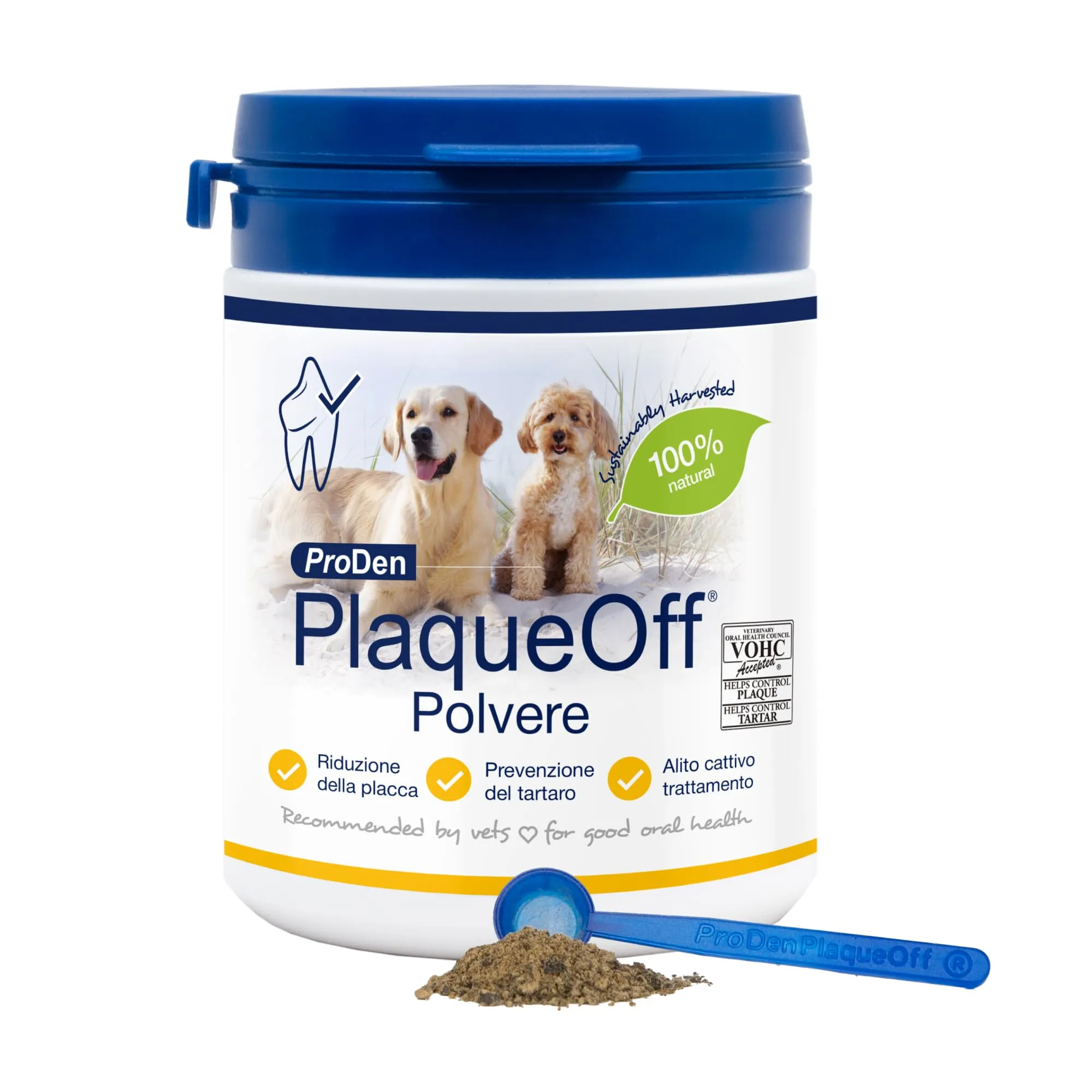 Proden PlaqueOff Polvere - Igiene Orale Naturale per Cani e Gatti
