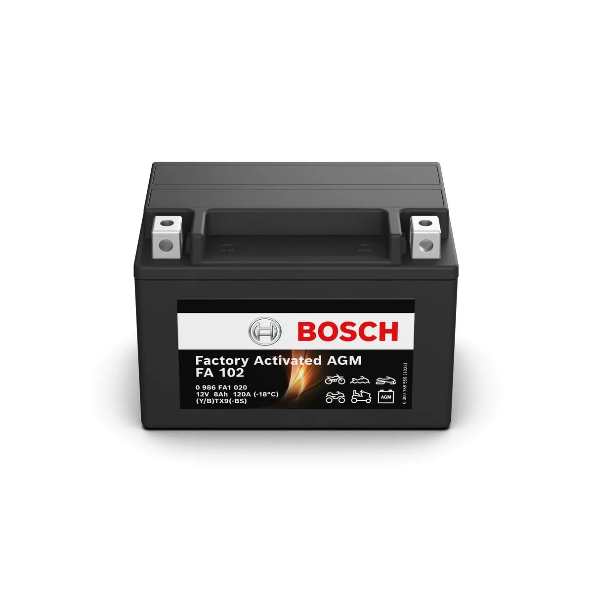 Bosch FA102 - Batteria AGM per Motocicli