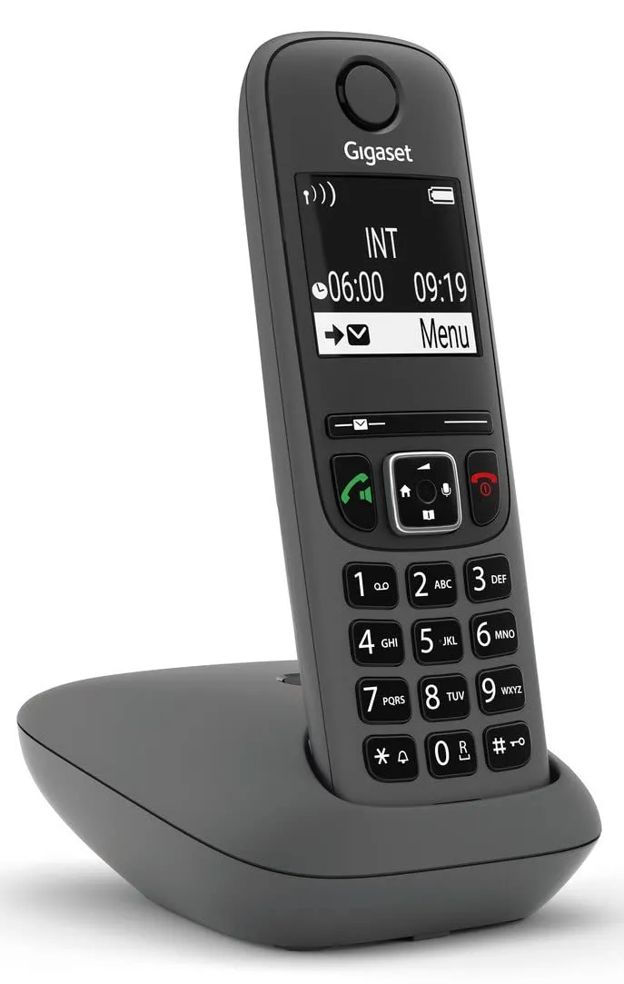 Gigaset AS490 Cordless Nero: Telefono Senza Fili Essenziale e Facile da Usare