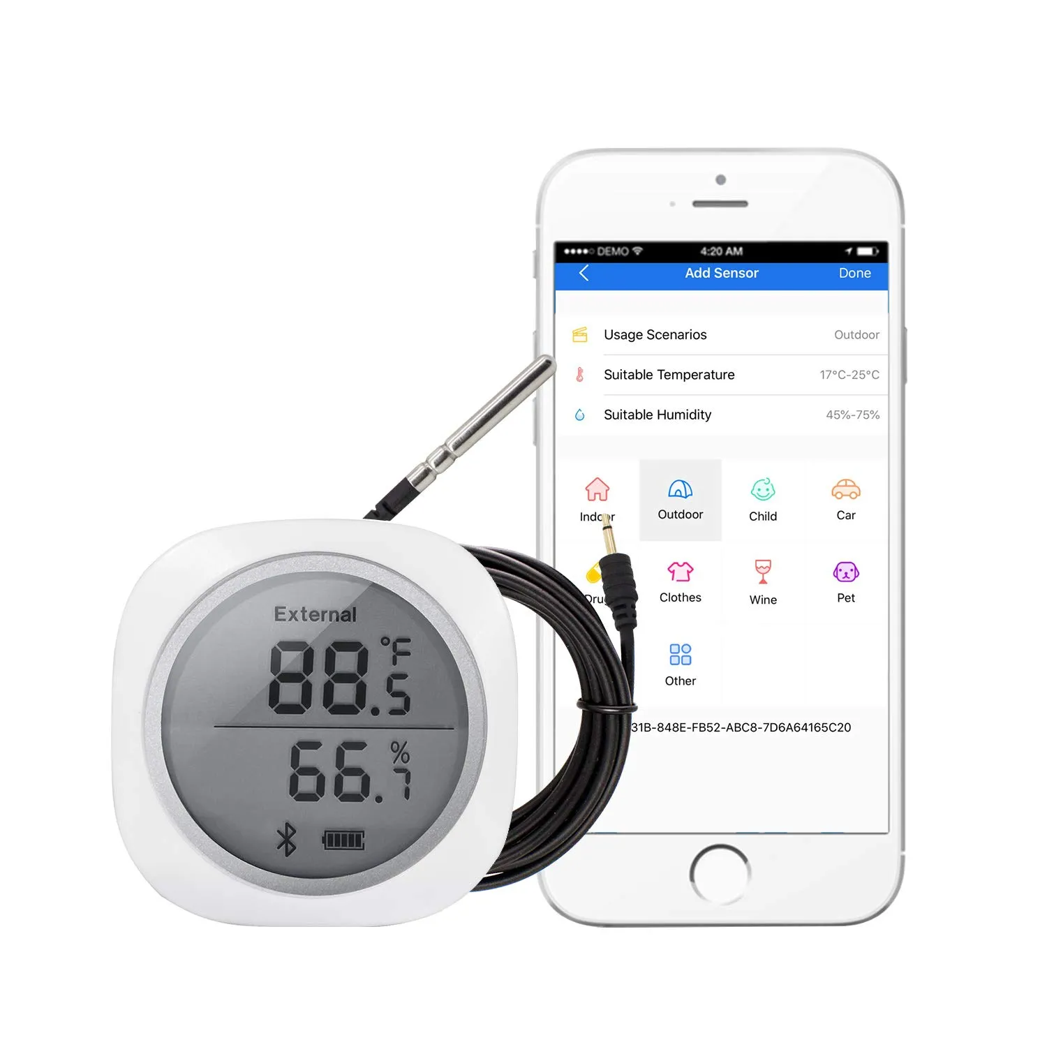 Inkbird IBS-TH1 Plus Termometro Igrometro Bluetooth Wireless per iOS e Android
