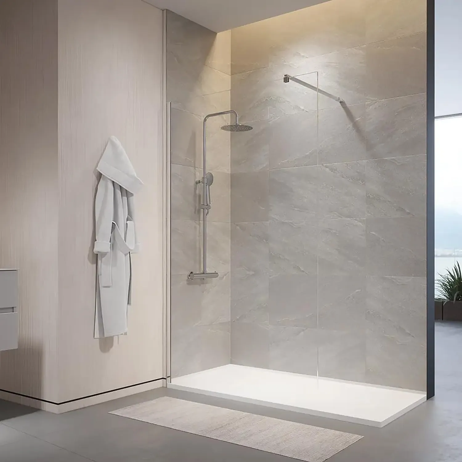Box Doccia Walk-In Naxos 60 cm Vetro 10mm Anticalcare