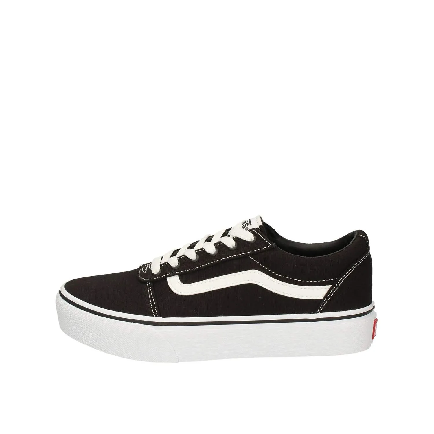 Vans Ward Platform, Scarpe da ginnastica, Bambine e ragazze, (Canvas) Black/White, 36 EU