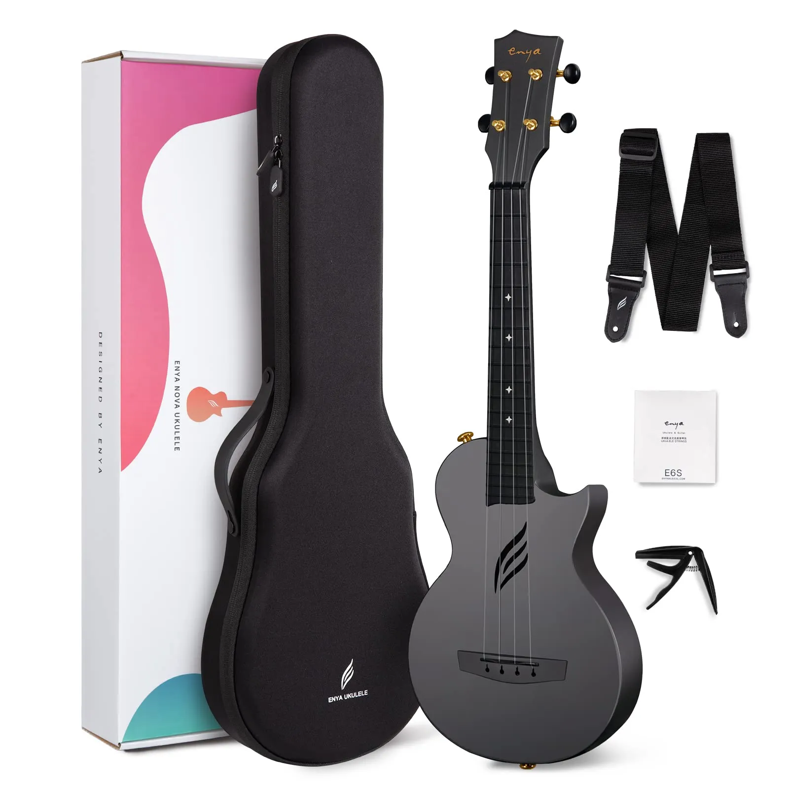 Ukulele Concerto Enya Nova U 23 pollici - Nero