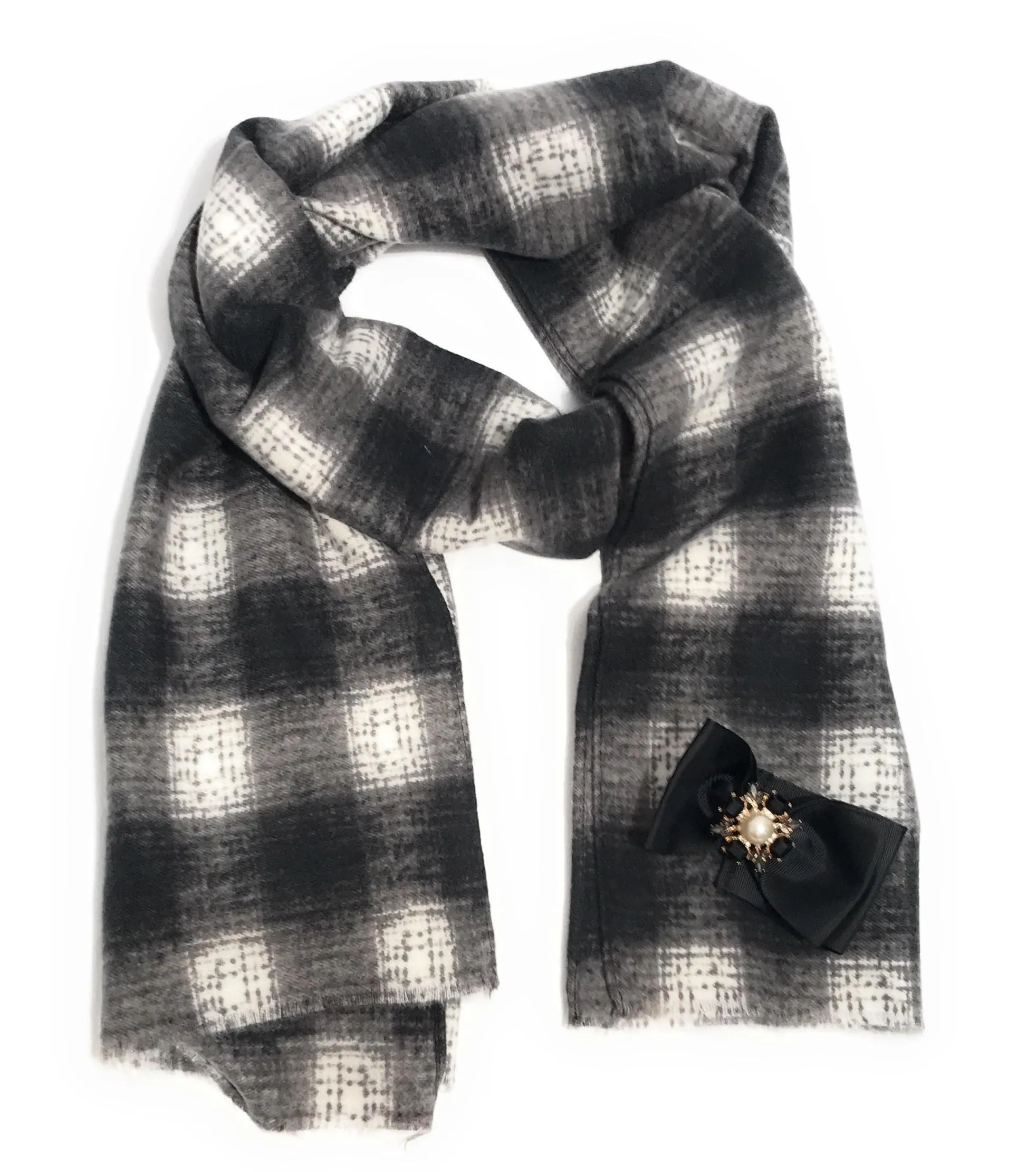 LIU JO Sciarpa stola stampata check black