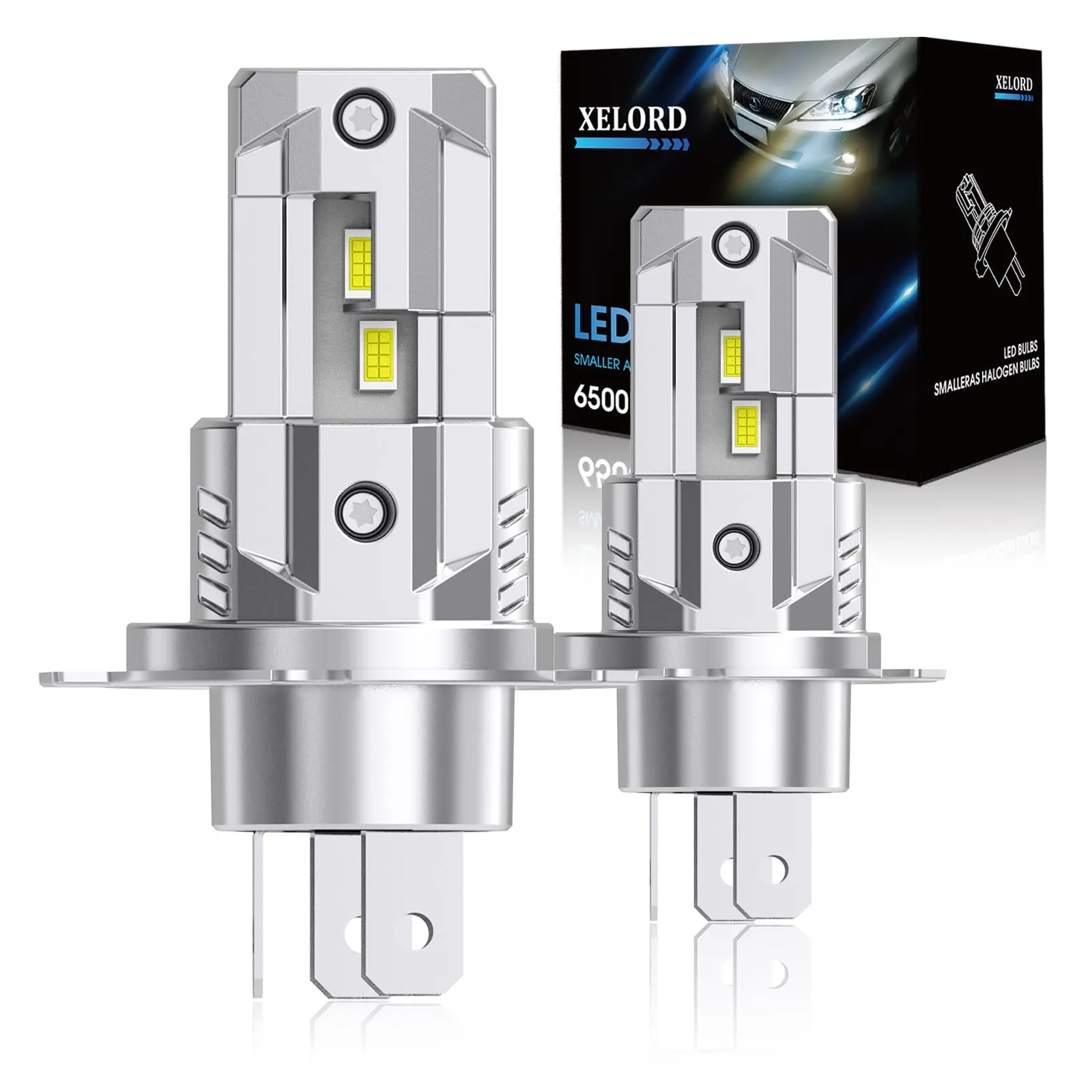 Lampadine LED H4 XELORD: Illumina la Tua Guida con Luce Bianca Brillante
