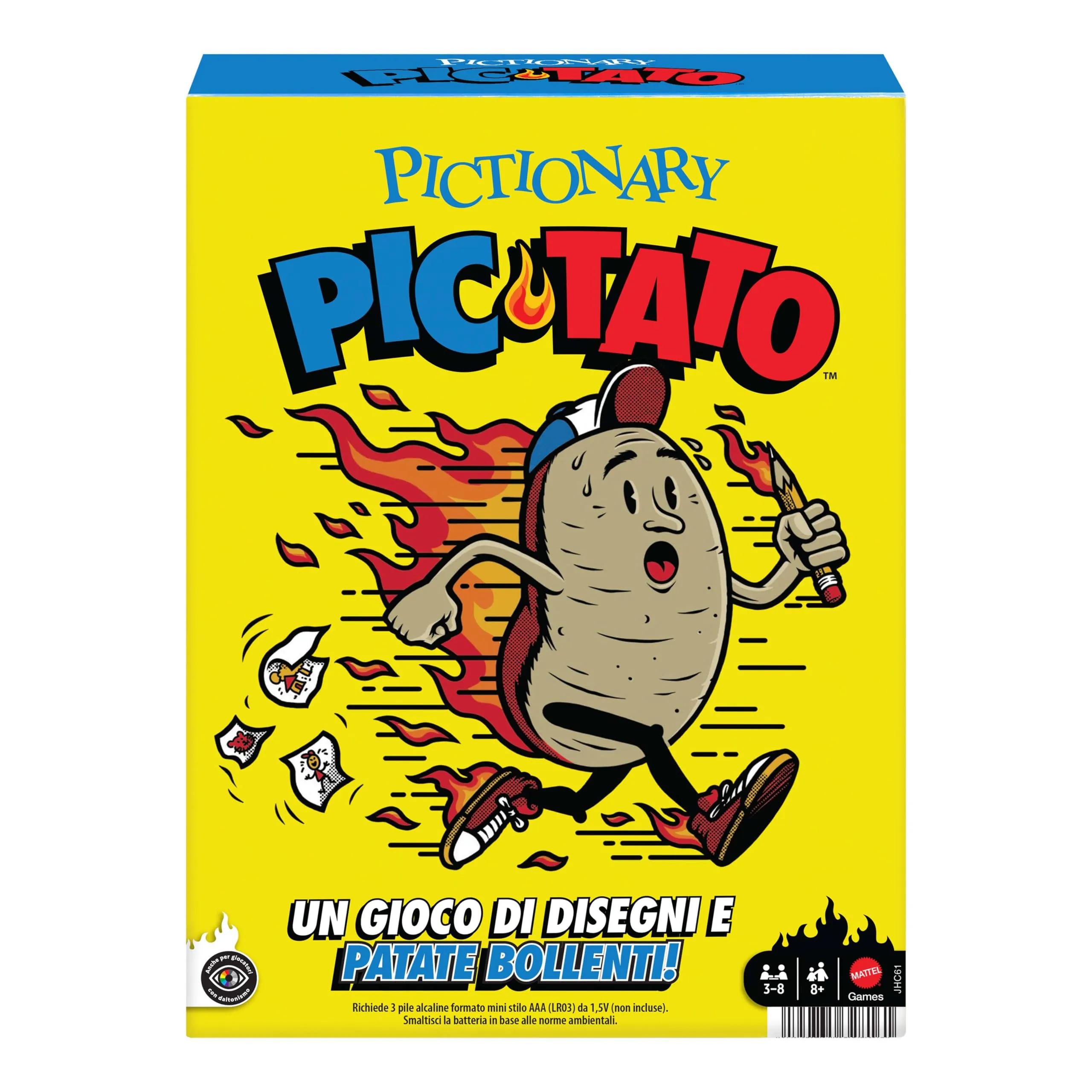 Mattel Games - Pictionary Pic-Tato, Gioco della Patata bollente con indizi
