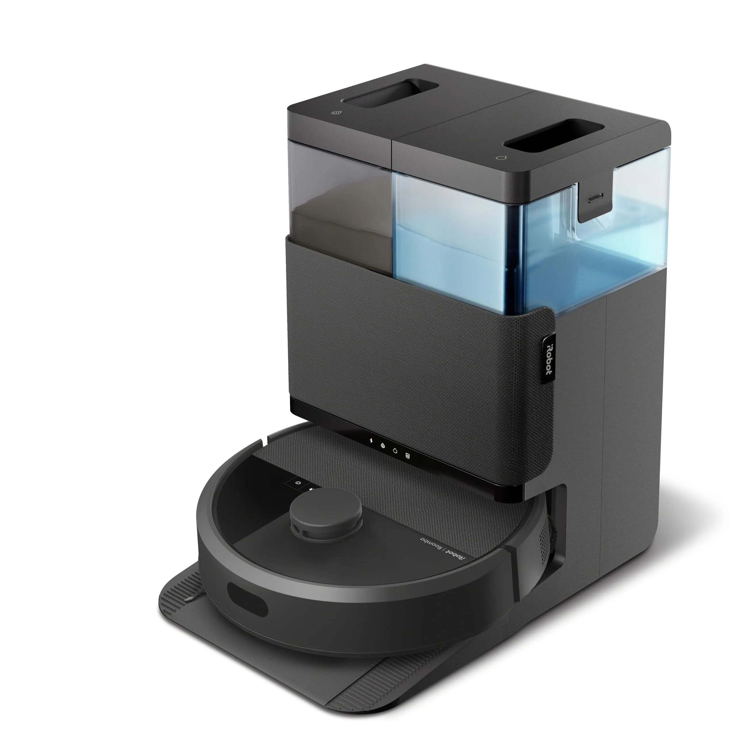 iRobot Roomba Combo j5+ Robot Aspirapolvere e Lavapavimenti, Svuotamento Automatico, Nero