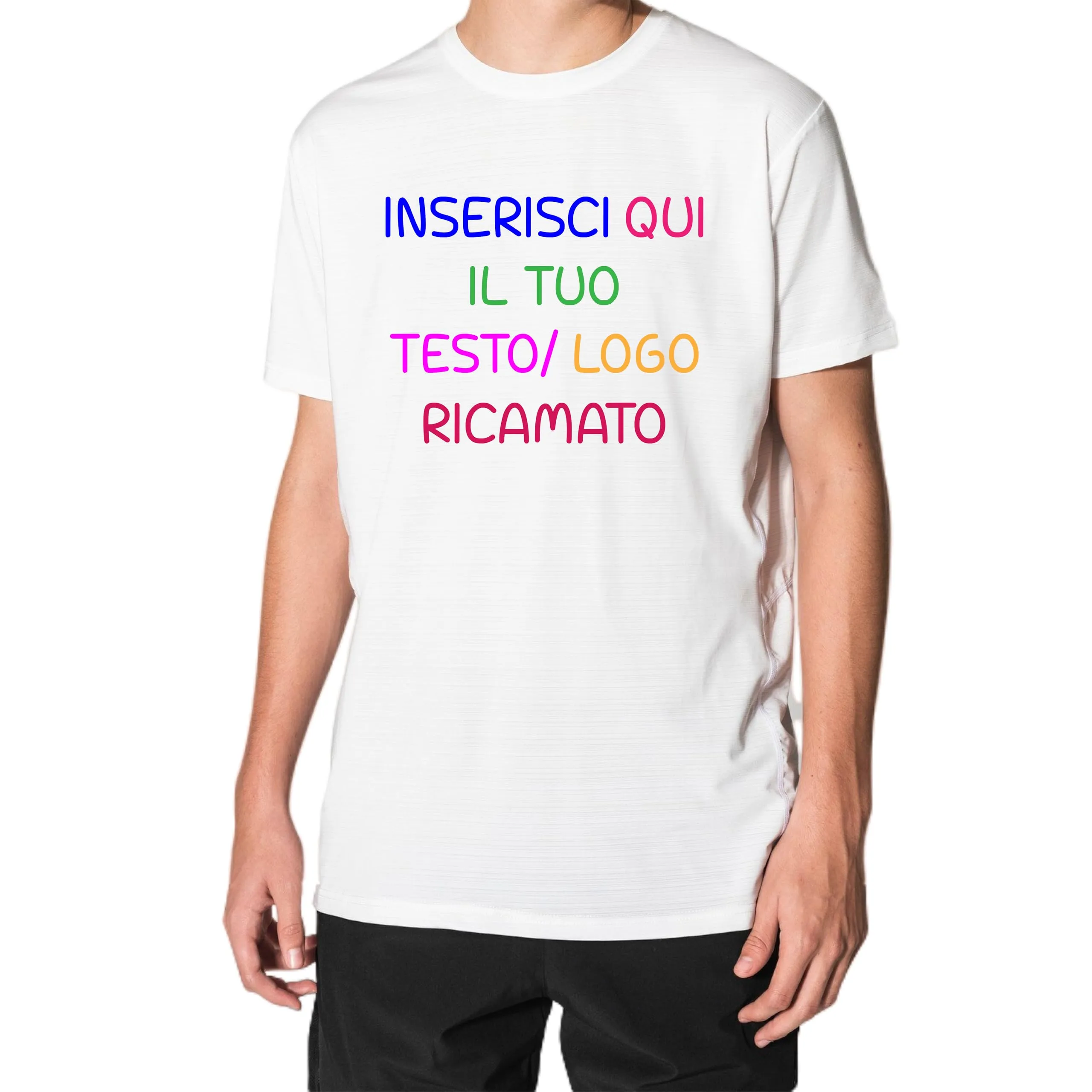 Maglietta Personalizzata con Stampa, Logo, Disegno o Ricamo - 100% Cotone Unisex