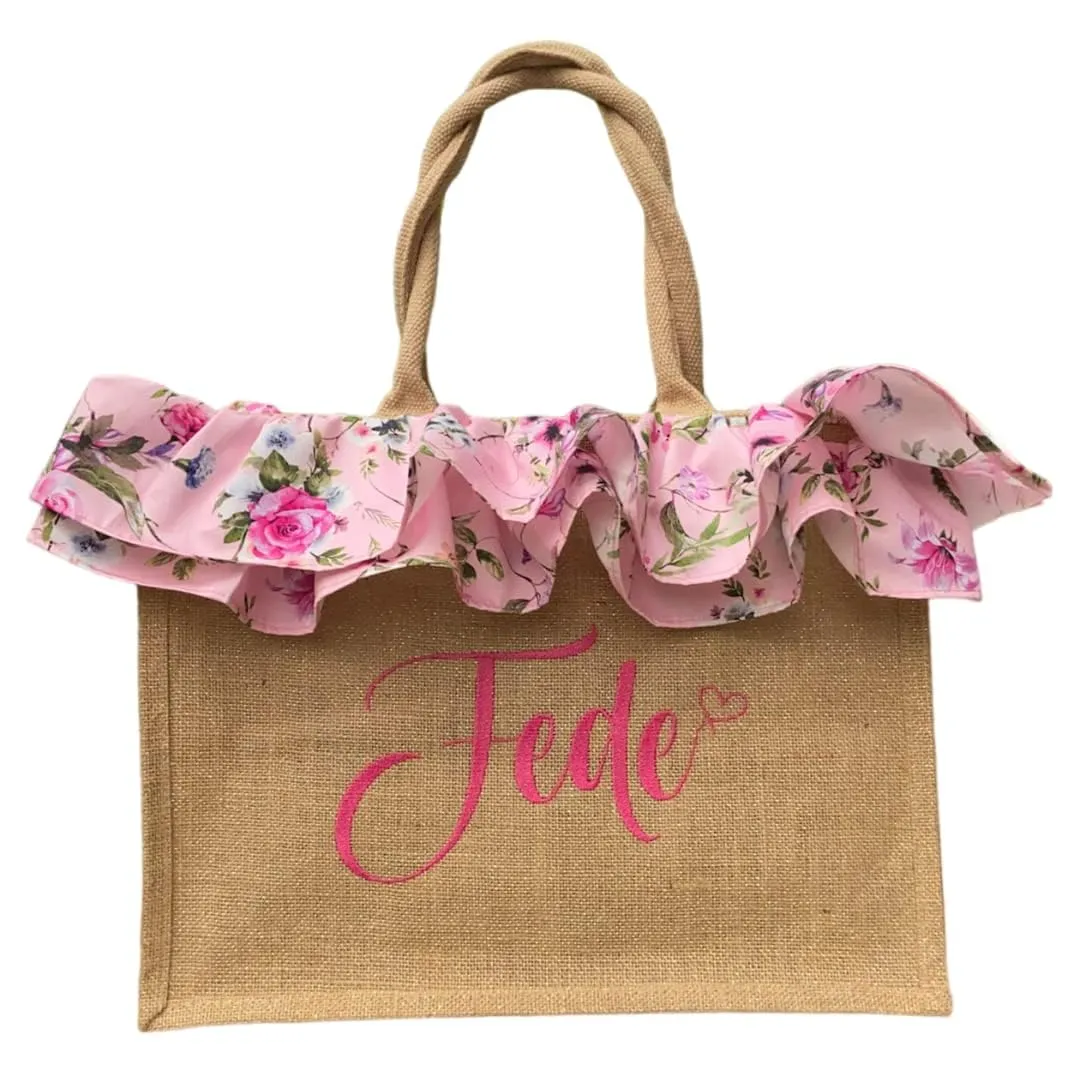 Borsa Mare Personalizzata in Juta con Pochette - Eleganza e Praticità per l'Estate