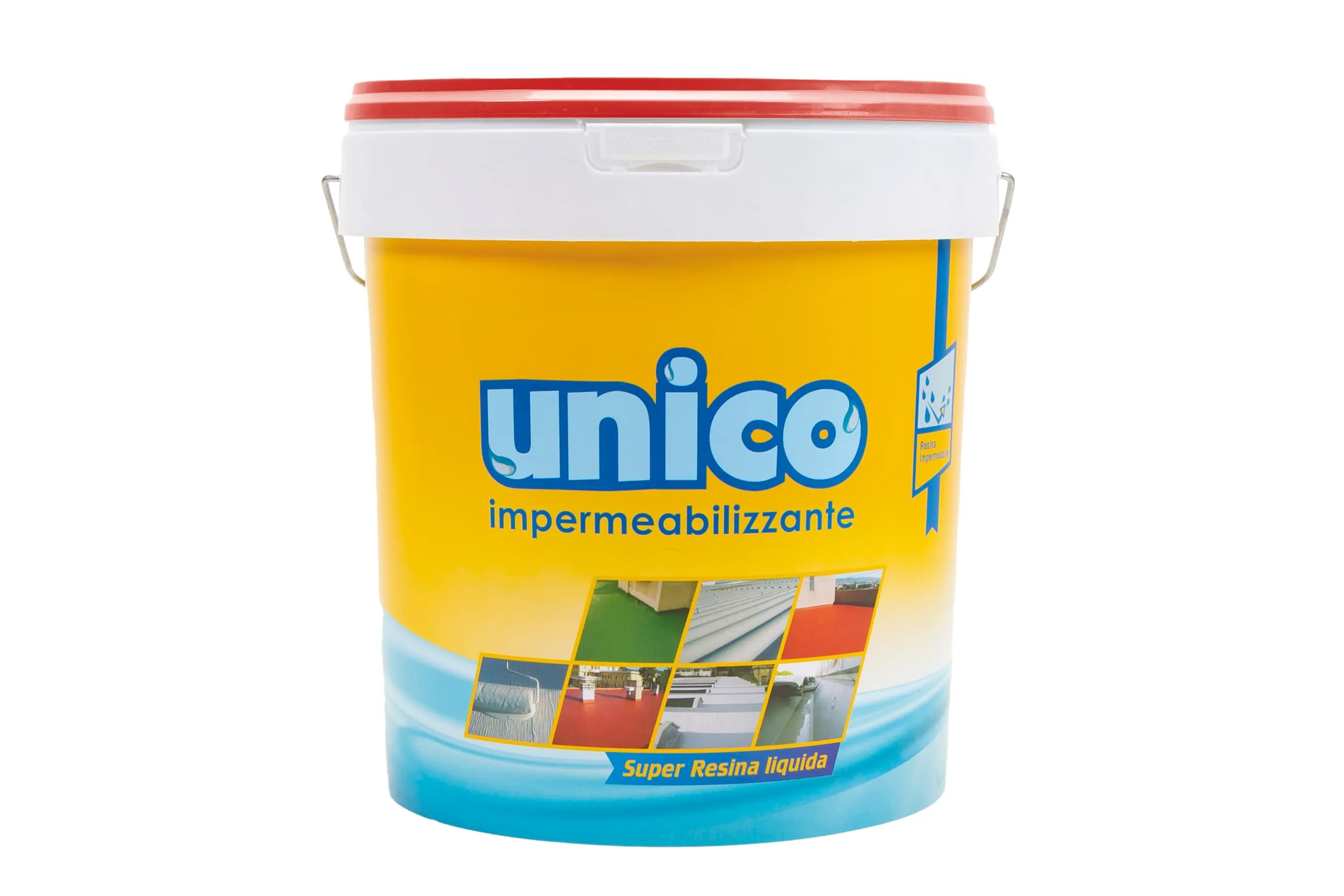 ICOBIT Unico, Super resina liquida impermeabilizzante, Rosso, 1 kg