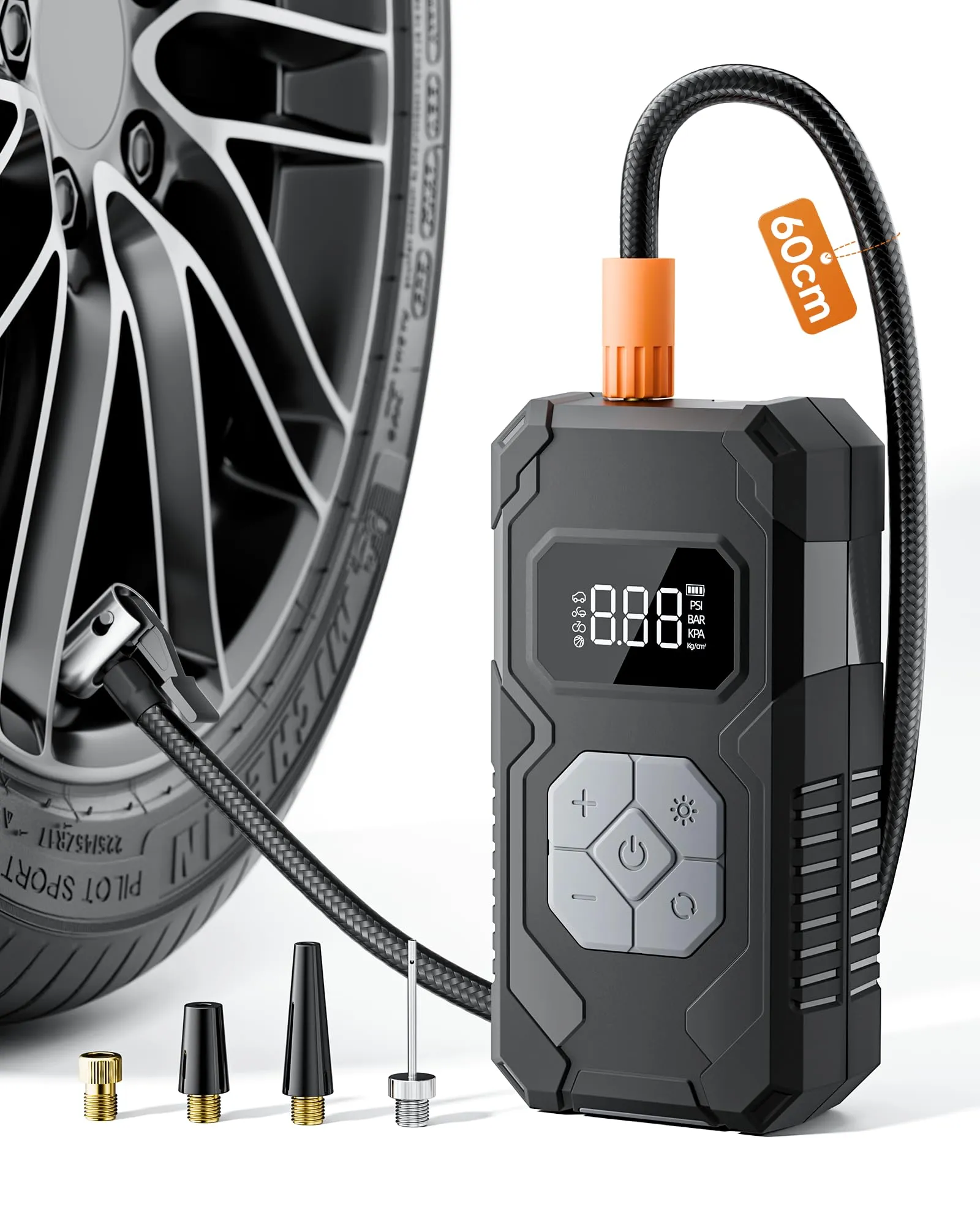 Compressore Aria Portatile Senza Fili 150PSI con Batteria 15000mAh