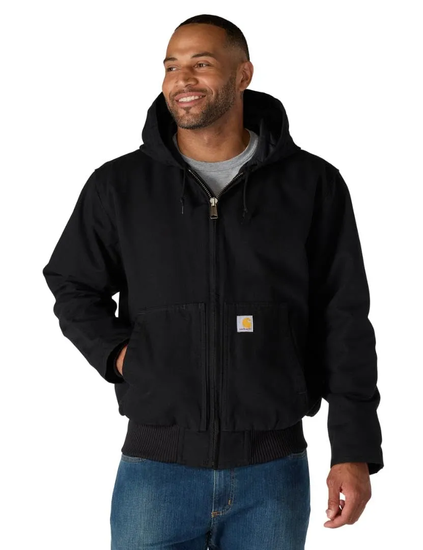 Giacca Carhartt Uomo Isolamento Canvas Lavato Nero