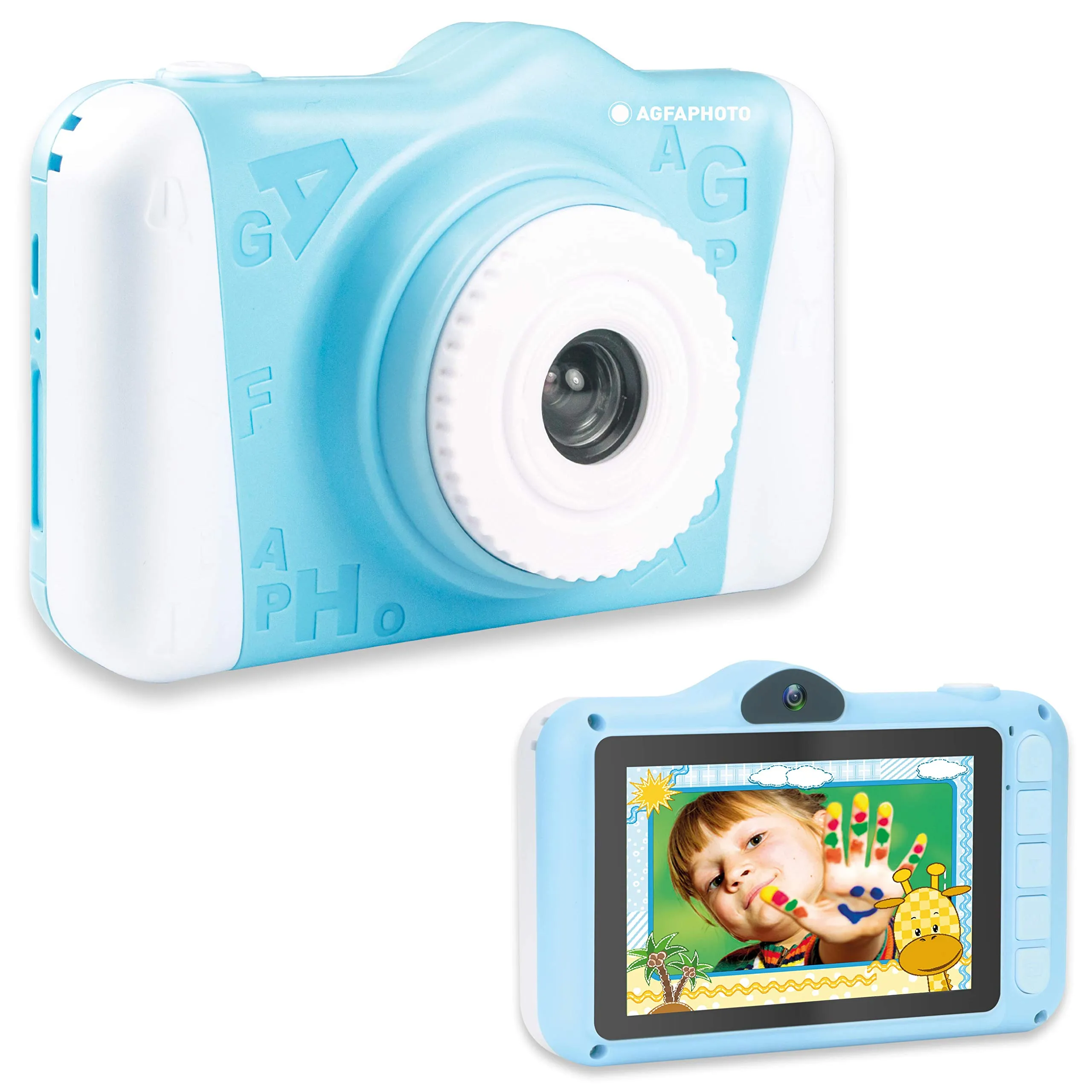 AgfaPhoto Realikids Cam 2 HD - Macchina Fotografica Digitale per Bambini (Blu)