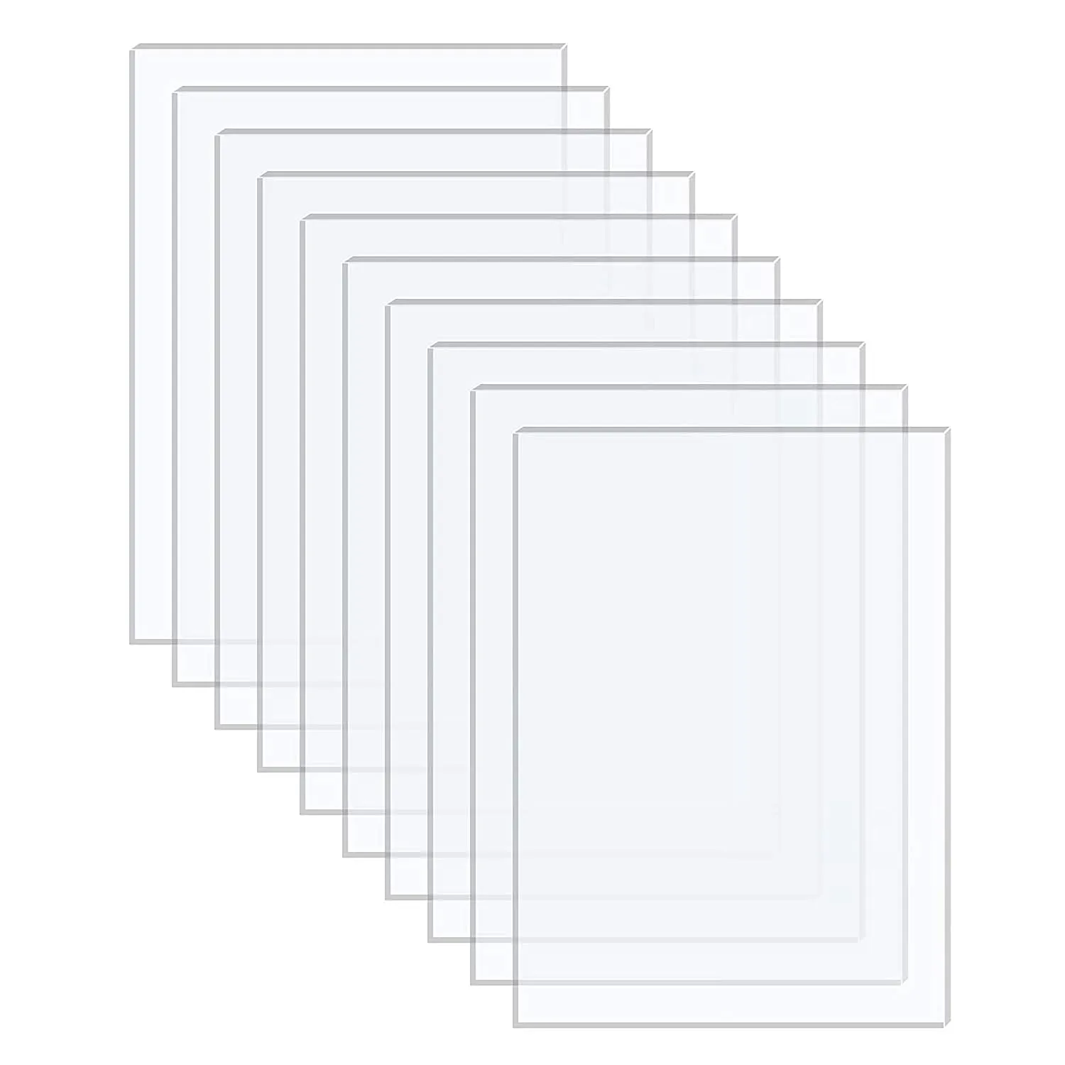 Langaelex 10 Lastre Plexiglass Trasparente 13x18cm (3mm)