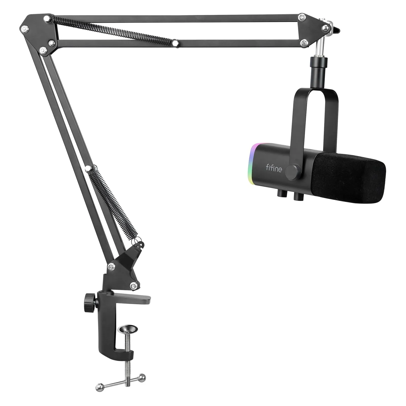 FIFINE XLR/USB Microfono Dinamico RGB per Streaming e Podcasting