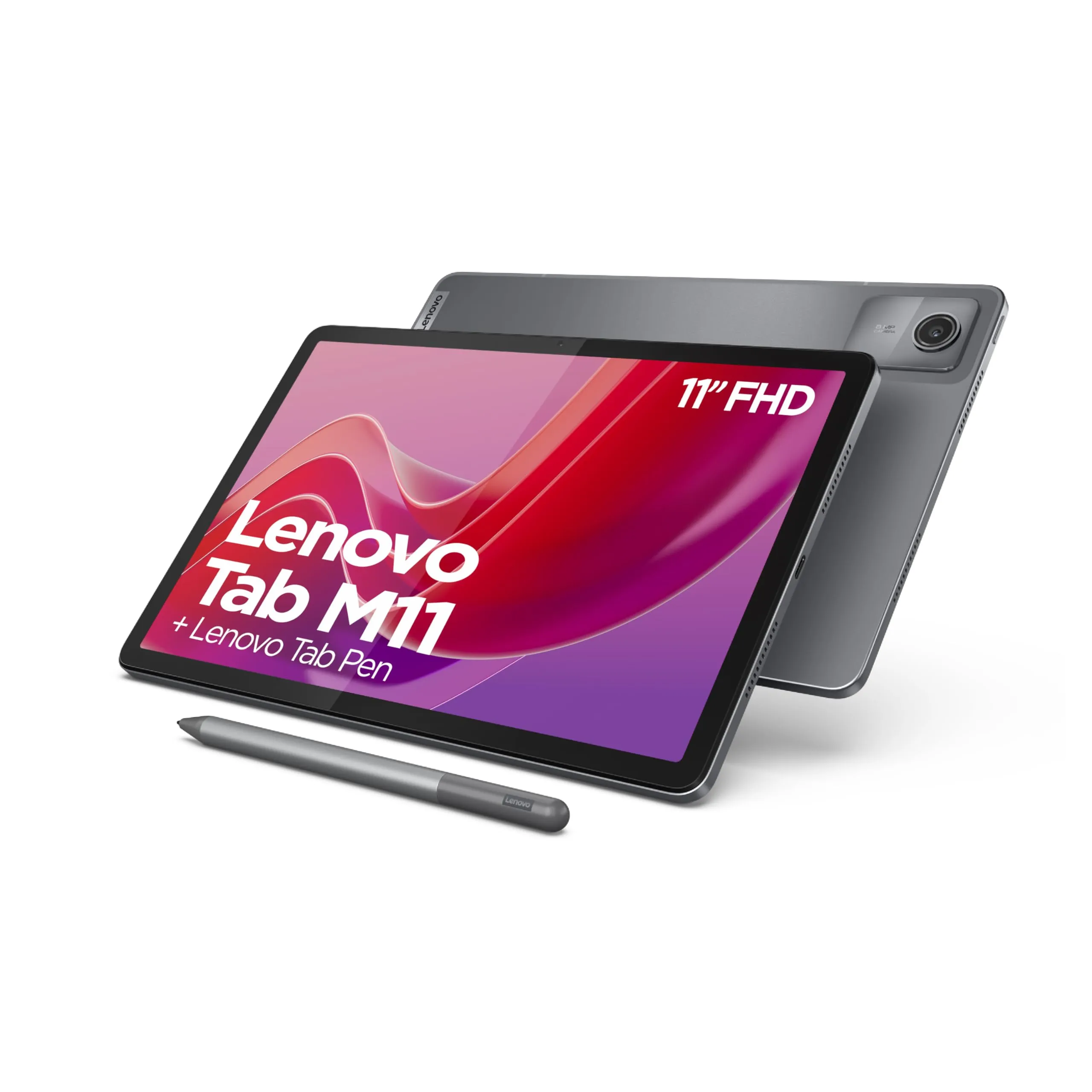Lenovo Tab M11 Grigio con Pennino - Tablet 11" WUXGA, 8GB RAM, 128GB SSD, Wi-Fi, Android 14