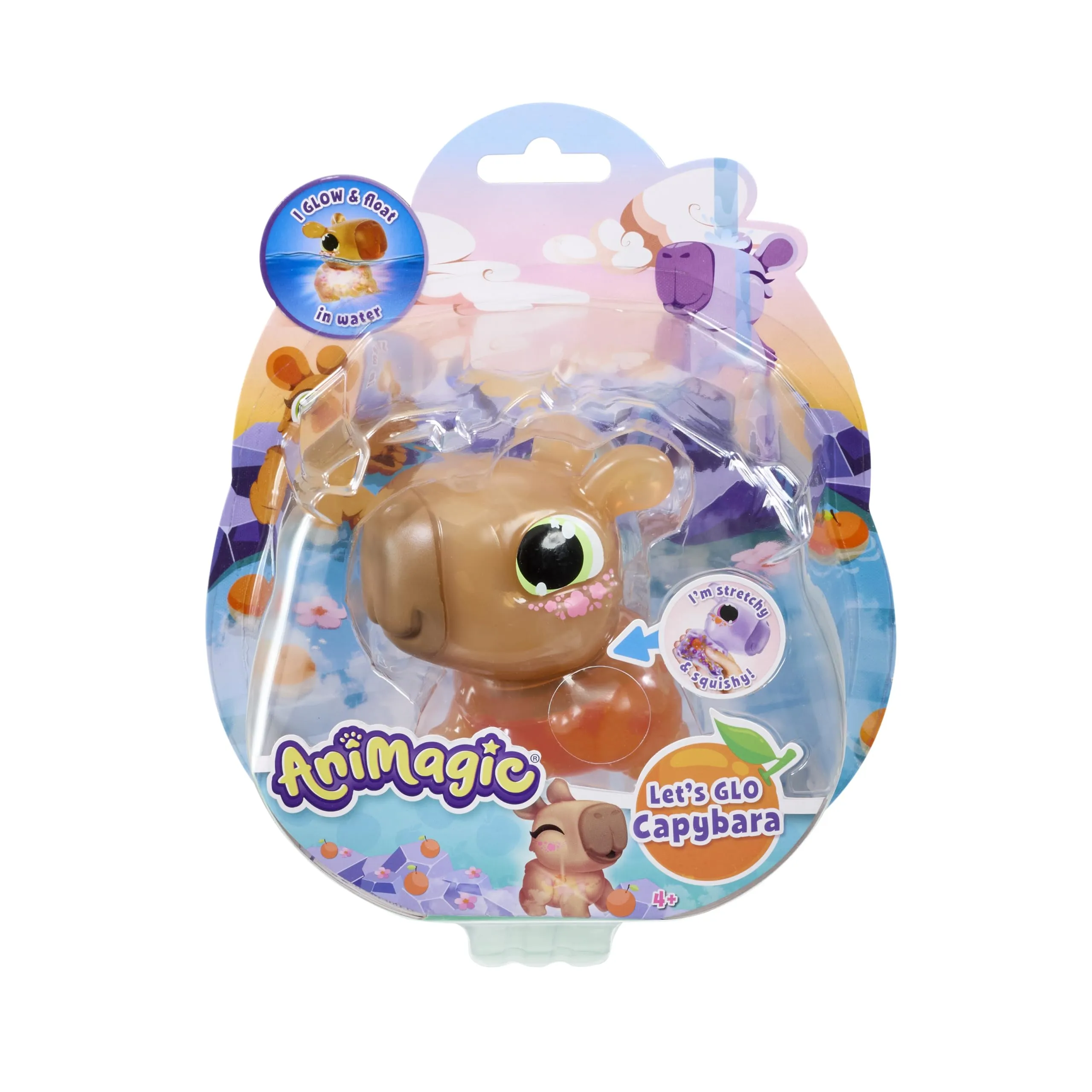 Animagic Let’s Glo Capybara Marrone - Animale Interattivo Luminoso
