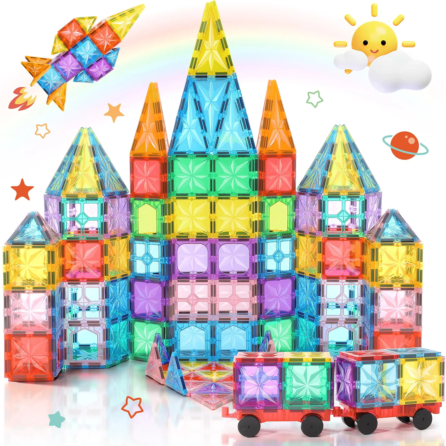 Lovchil Costruzioni Magnetiche per Bambini 61 Pezzi