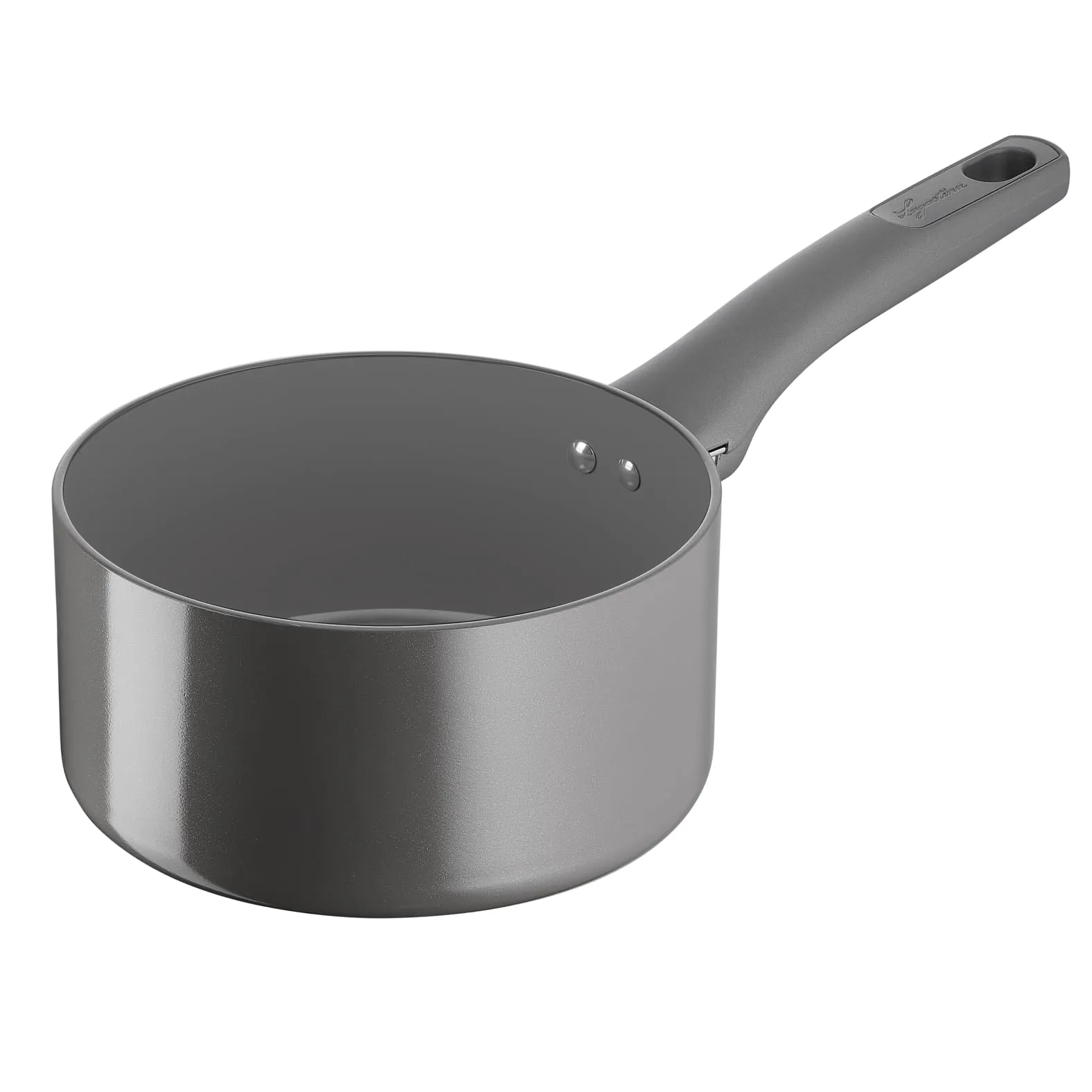 Pentola Casseruola Fondo Induzione Acciaio Inox Manico Lungo 18 cm