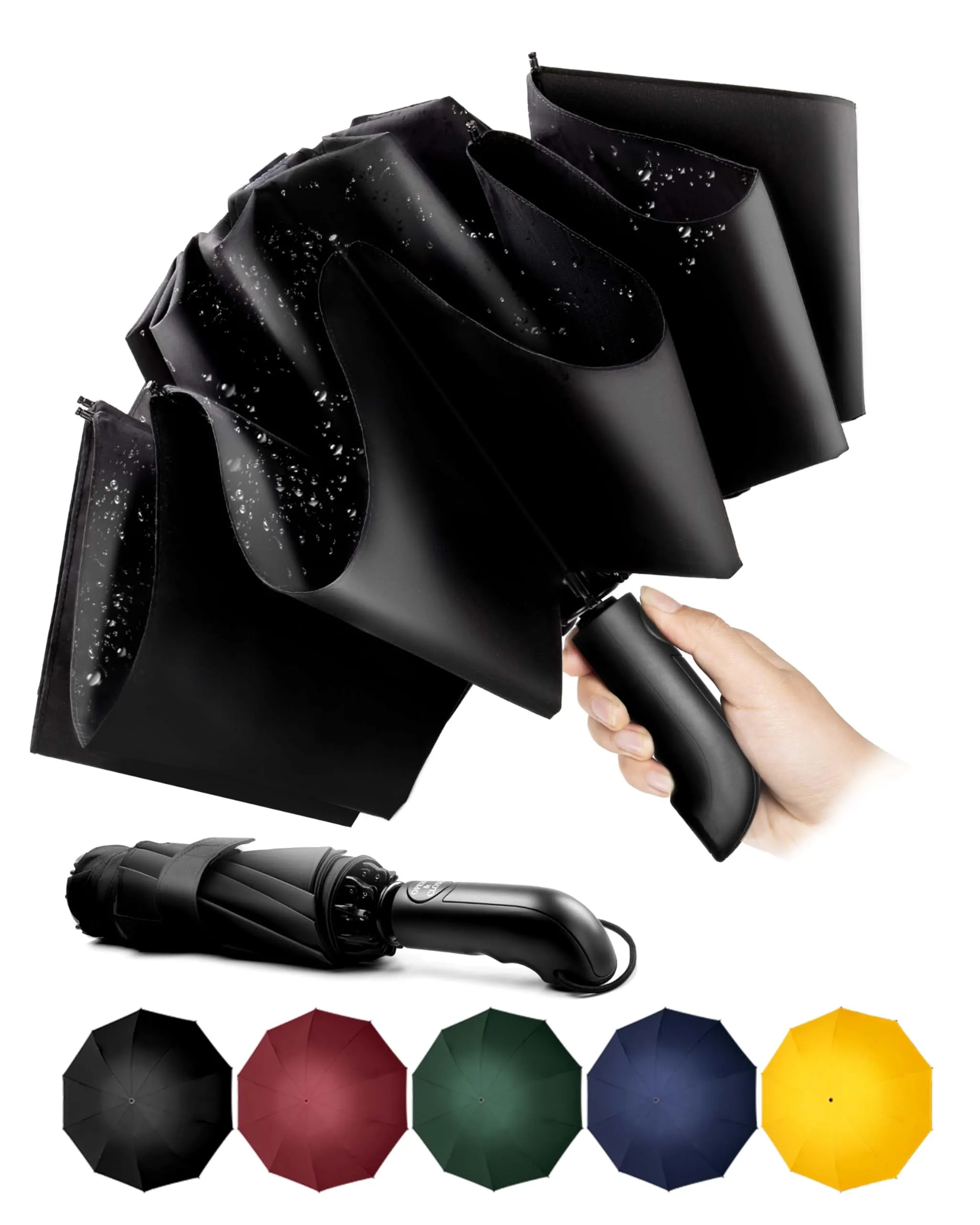 Ombrello pieghevole antivento automatico Conlun