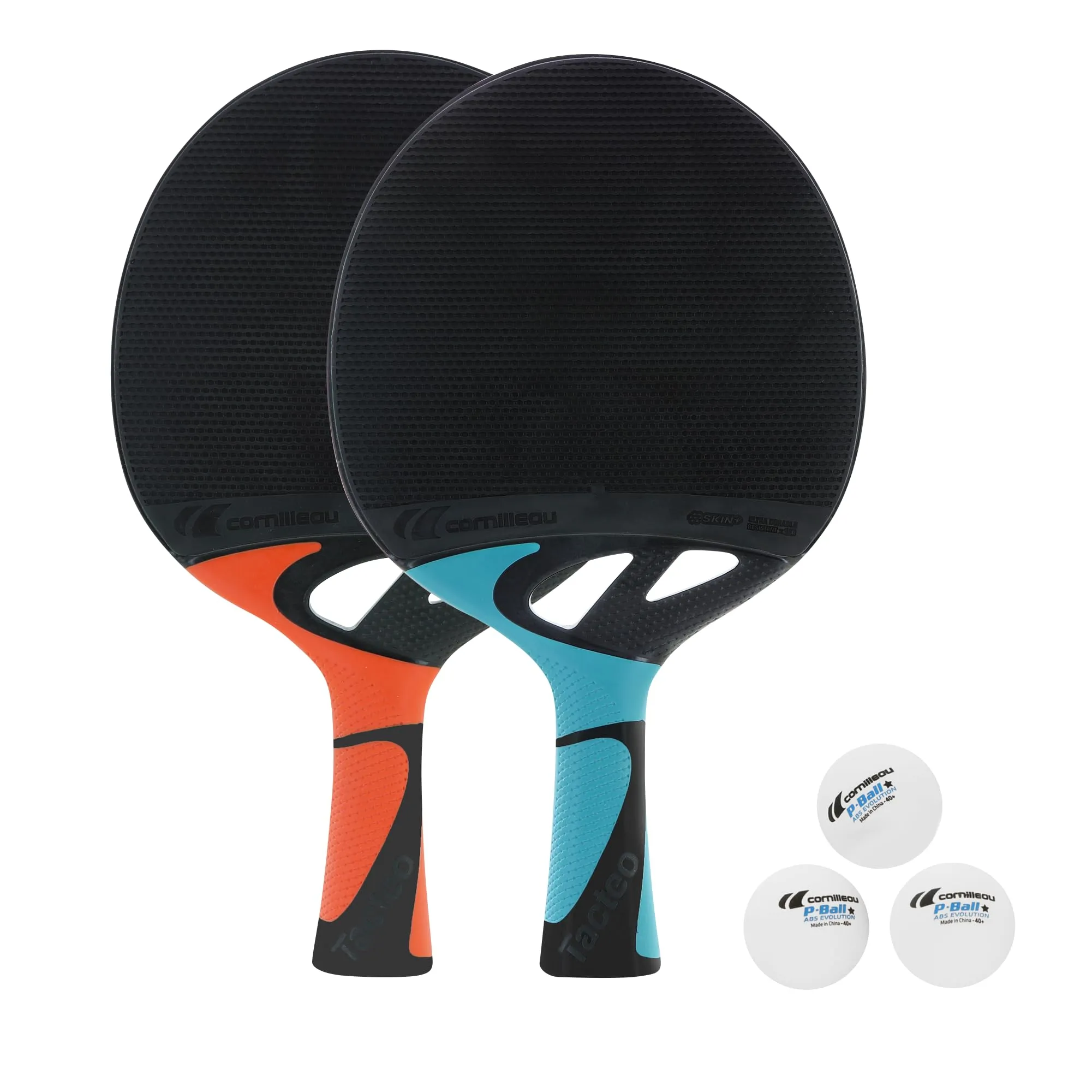 CORNILLEAU - Confezione da 2 racchette da ping pong per esterni ultra resistenti - Tacteo Pack Duo