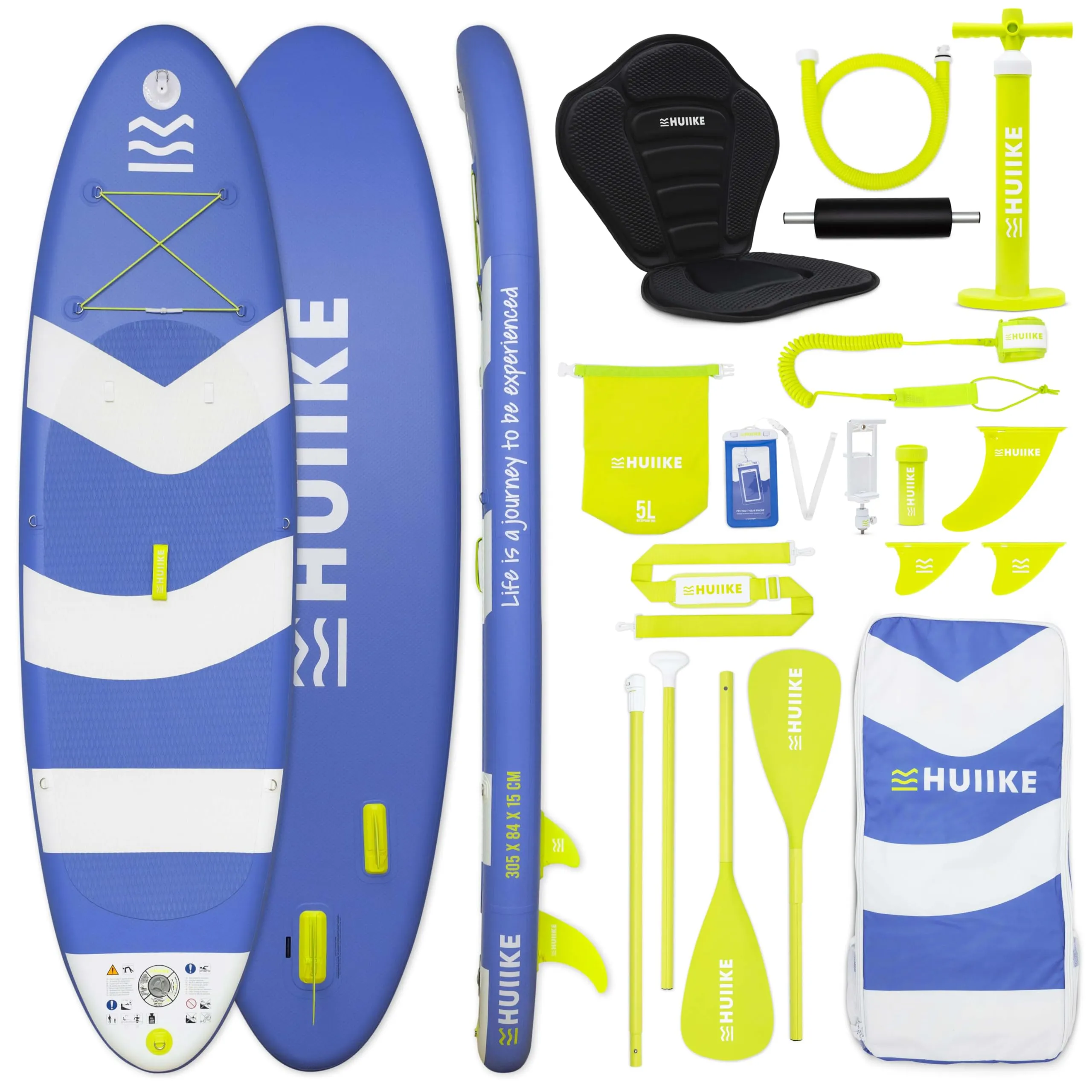 HUIIKE Tavola SUP Gonfiabile Adulti 305cm con Kit Completo
