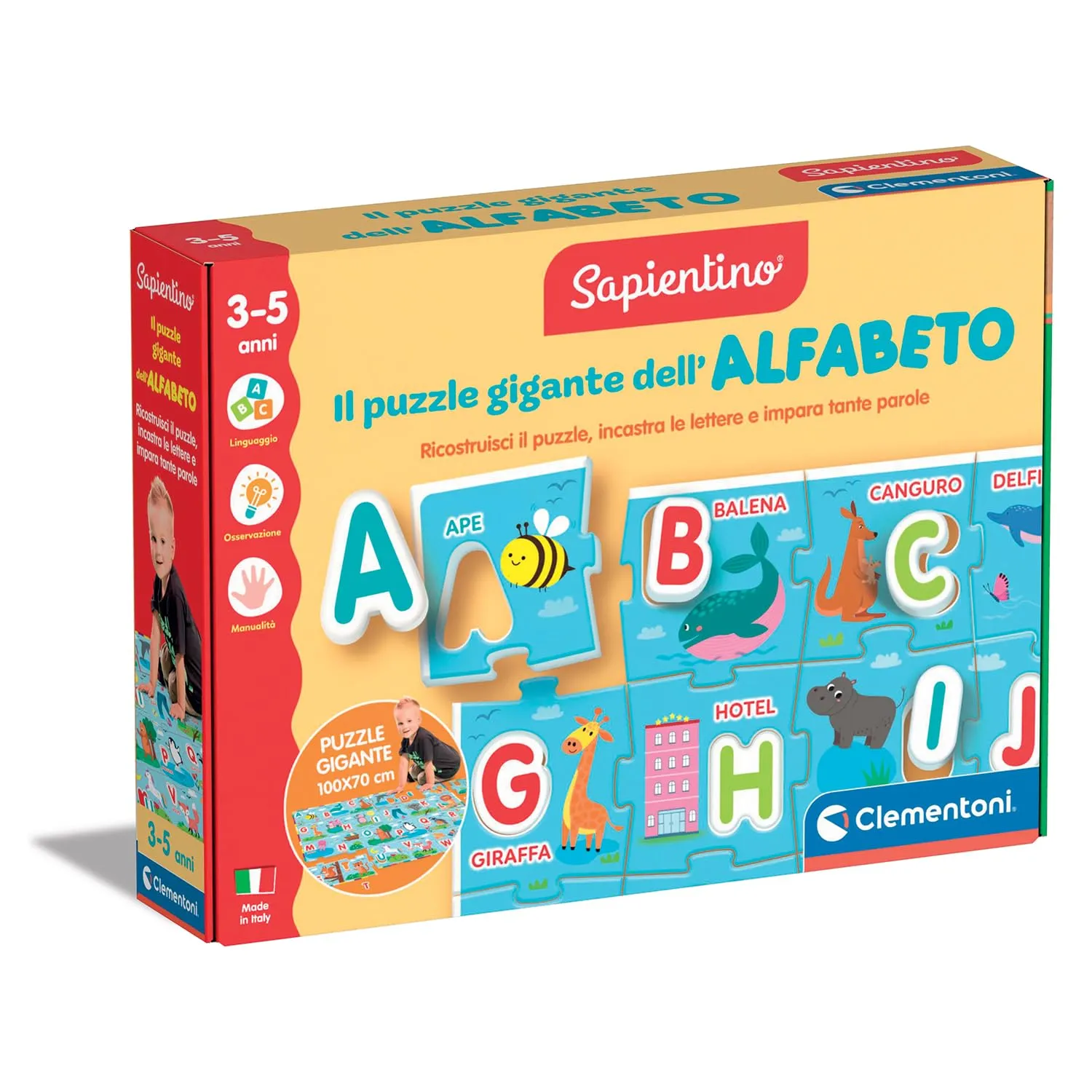 Clementoni Sapientino Puzzle Gigante dell'Alfabeto